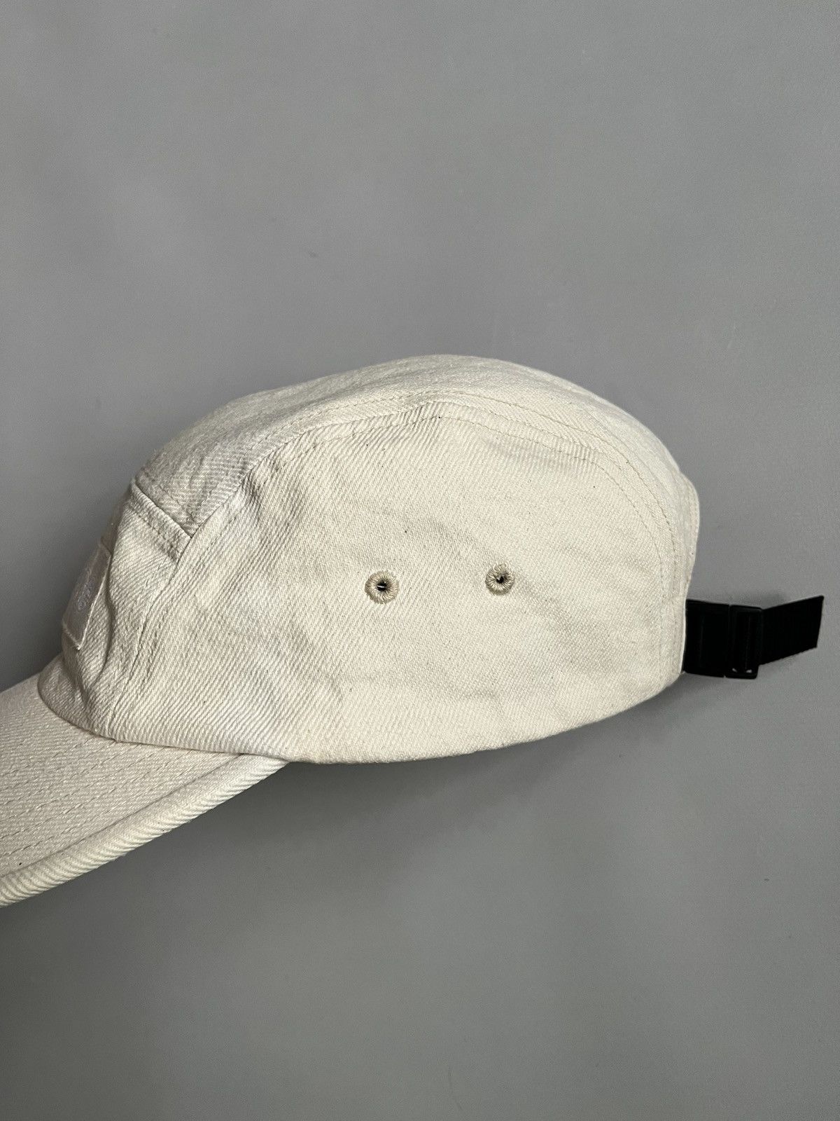 Supreme SUPREME White Canvas 5 Panel Cotton Cap Hat Size ONE SIZE - 8 Thumbnail