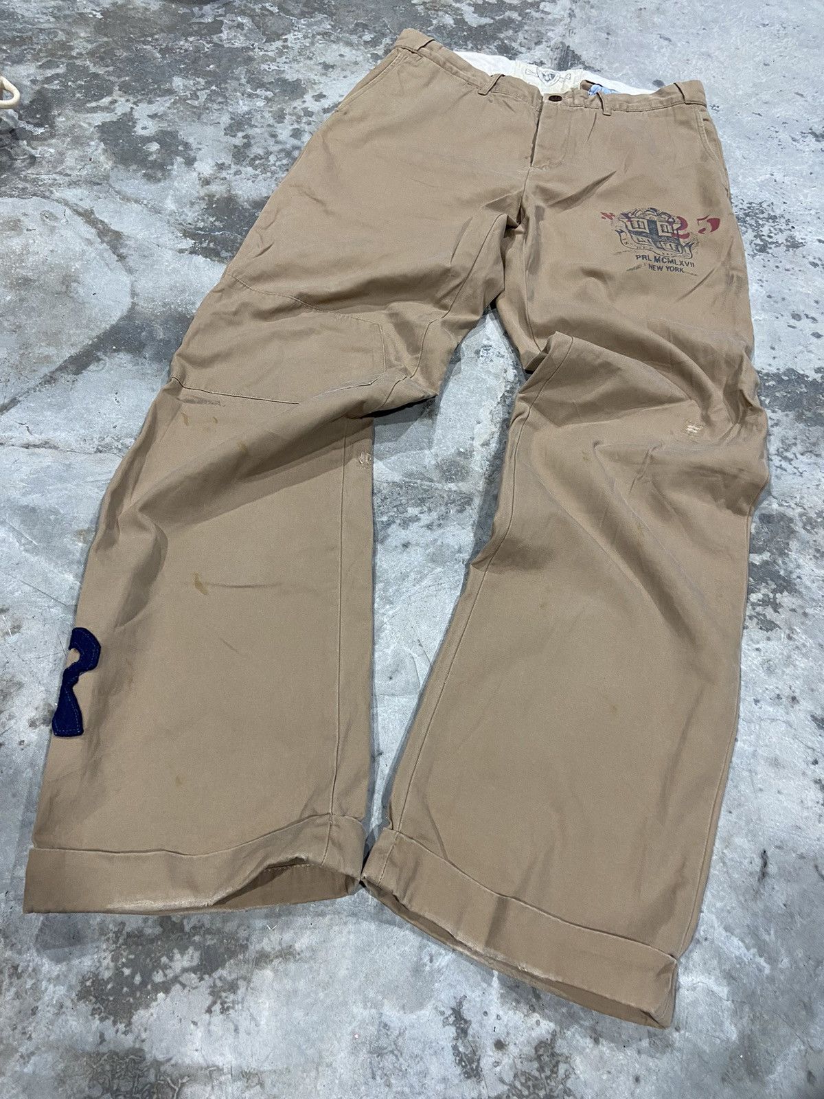Polo Ralph Lauren Vintage Polo PRL RL Ralph Lauren Crazy Design Pants Size US 34 / EU 50 - 1 Thumbnail