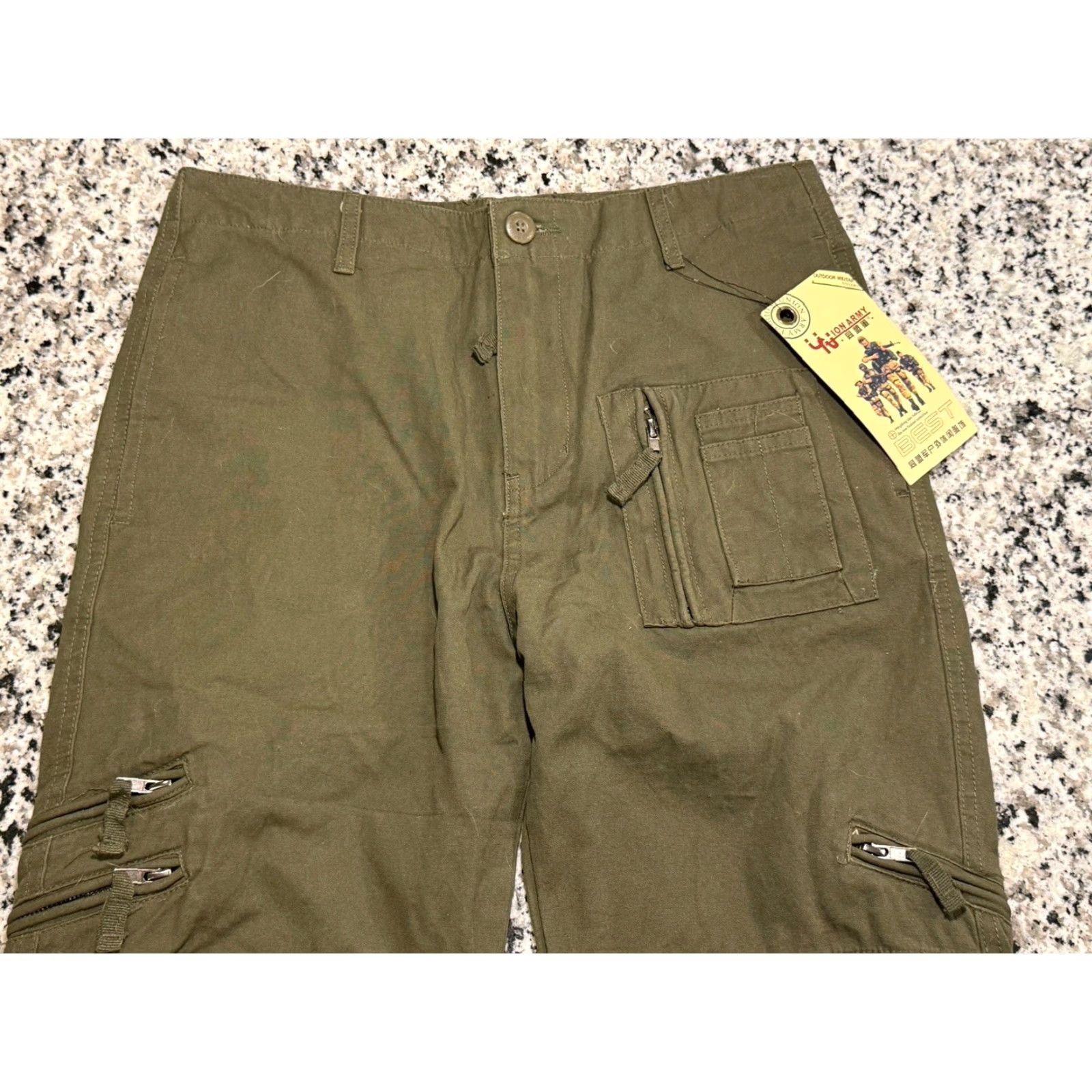 Vintage VINTAGE Union Army US Airborne Military Mens 31x30.5 Cargo Pocket Green Pants Size US 31 - 6 Thumbnail