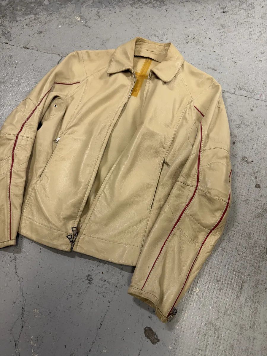 Prada 2000s Prada Creamy White Biker Leather Jacket Size S / US 4 / IT 40 - 7 Thumbnail