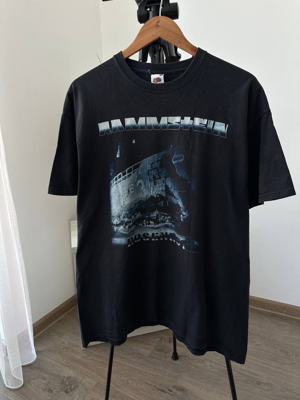 Band Tees × Vintage Vintage Rammestein Black Rosenrot Distressed T-Shirt Size US M / EU 48-50 / 2 - 5 Thumbnail