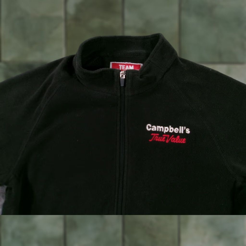 Vintage Campbells TrueValue Jacket Men Small Black Full Zip Fleece Embroidered Size US S / EU 44-46 / 1 - 1 Thumbnail
