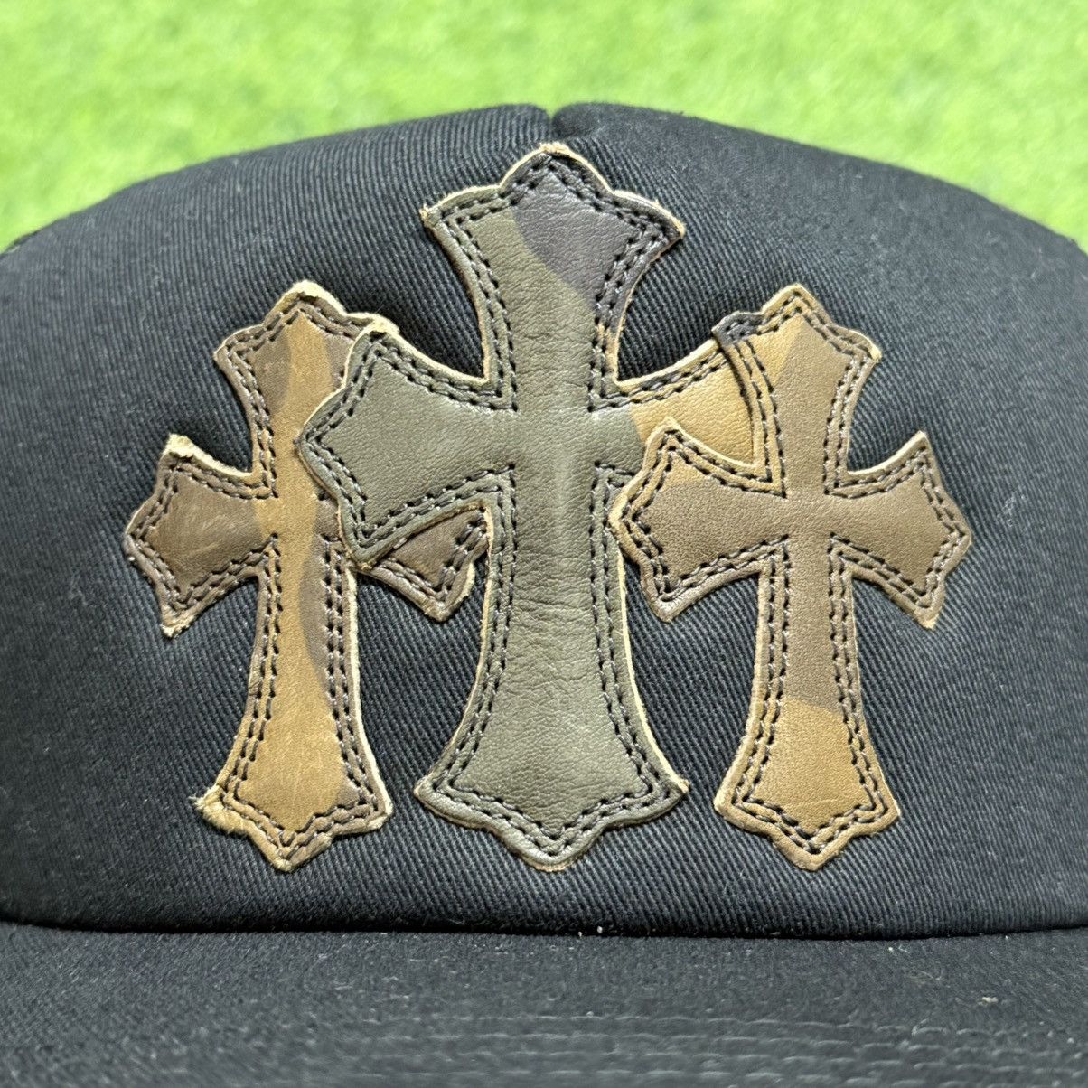 Chrome Hearts Chrome Hearts Cemetery Trucker Hate Black & Green Camo Size ONE SIZE - 4 Thumbnail