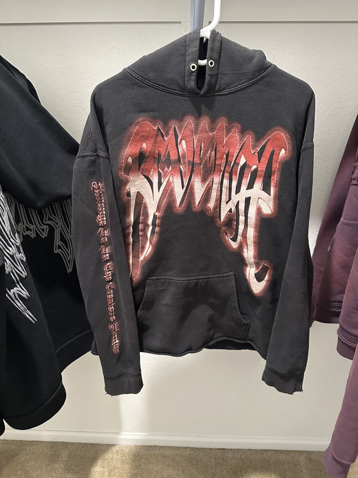 REVENGE - METALLICA HOODIE ( RED/BLK VERSION ) X-LARGE