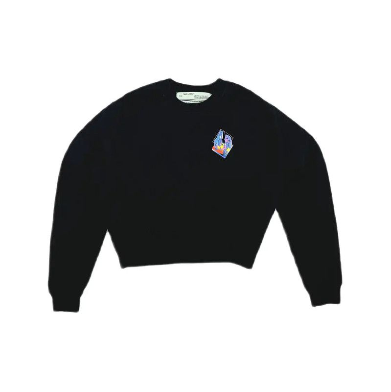 Off-White Off-White Black Cotton Sweatshirt for Women 0089 Size M / US 6-8 / IT 42-44 - 1 Thumbnail