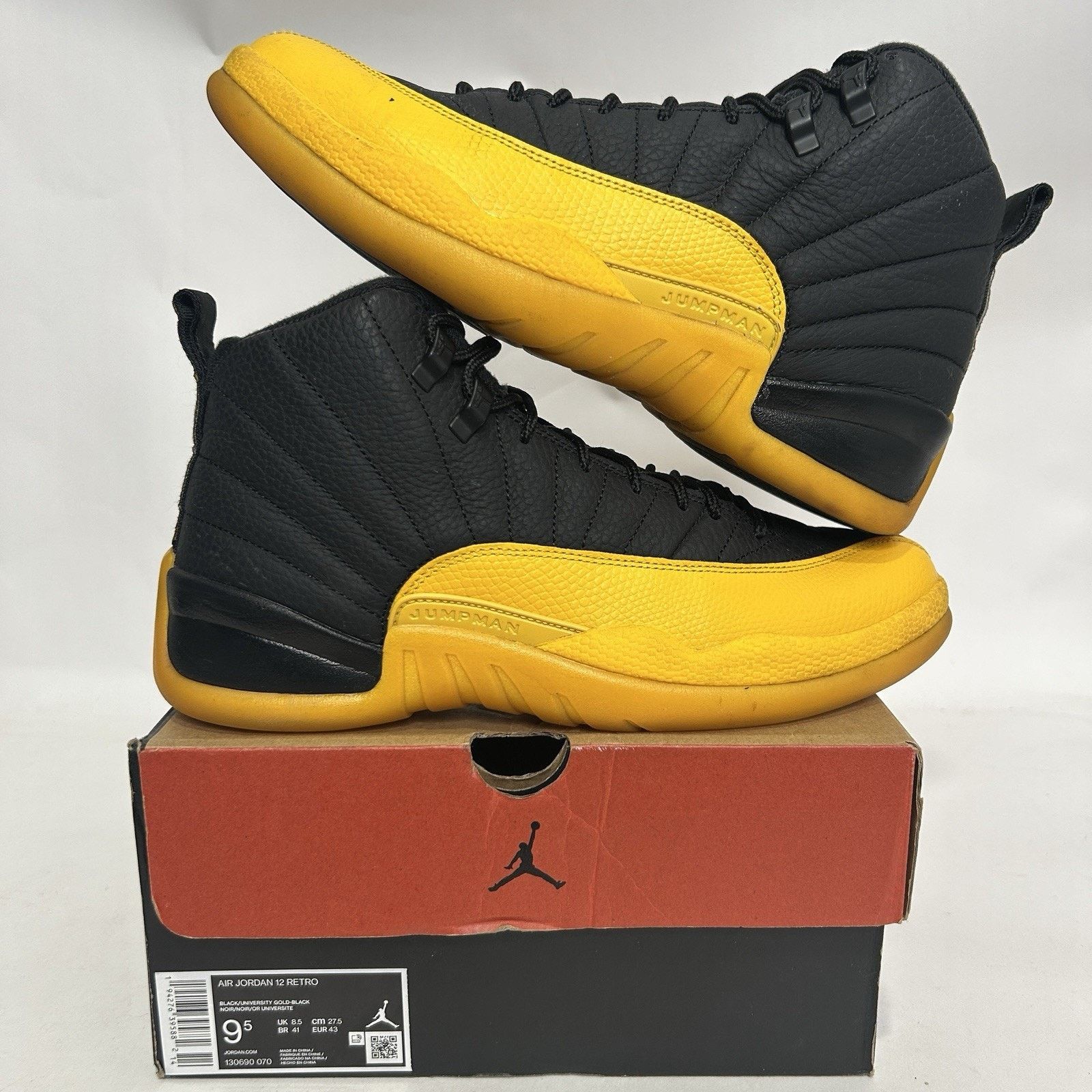 Jordan Brand Nike Air Jordan 12 Retro “University Gold/Yellow Black” Size US 9.5 / EU 42-43 - 1 Thumbnail
