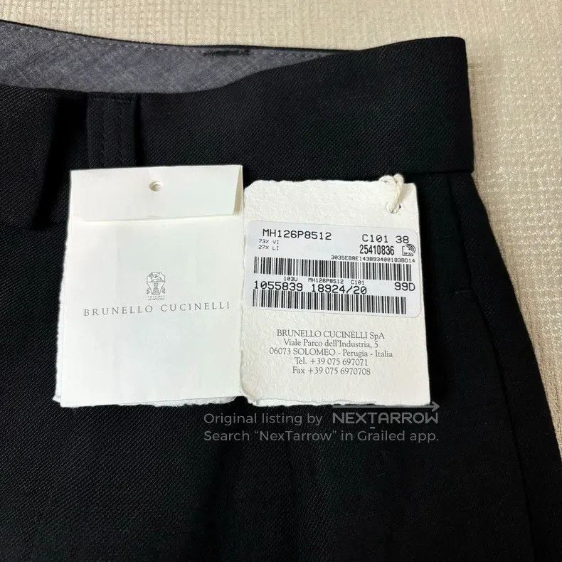 Brunello Cucinelli Brunello Cucinelli Women's Black Wide Leg Pants Size 42" / US 20 - 4 Thumbnail