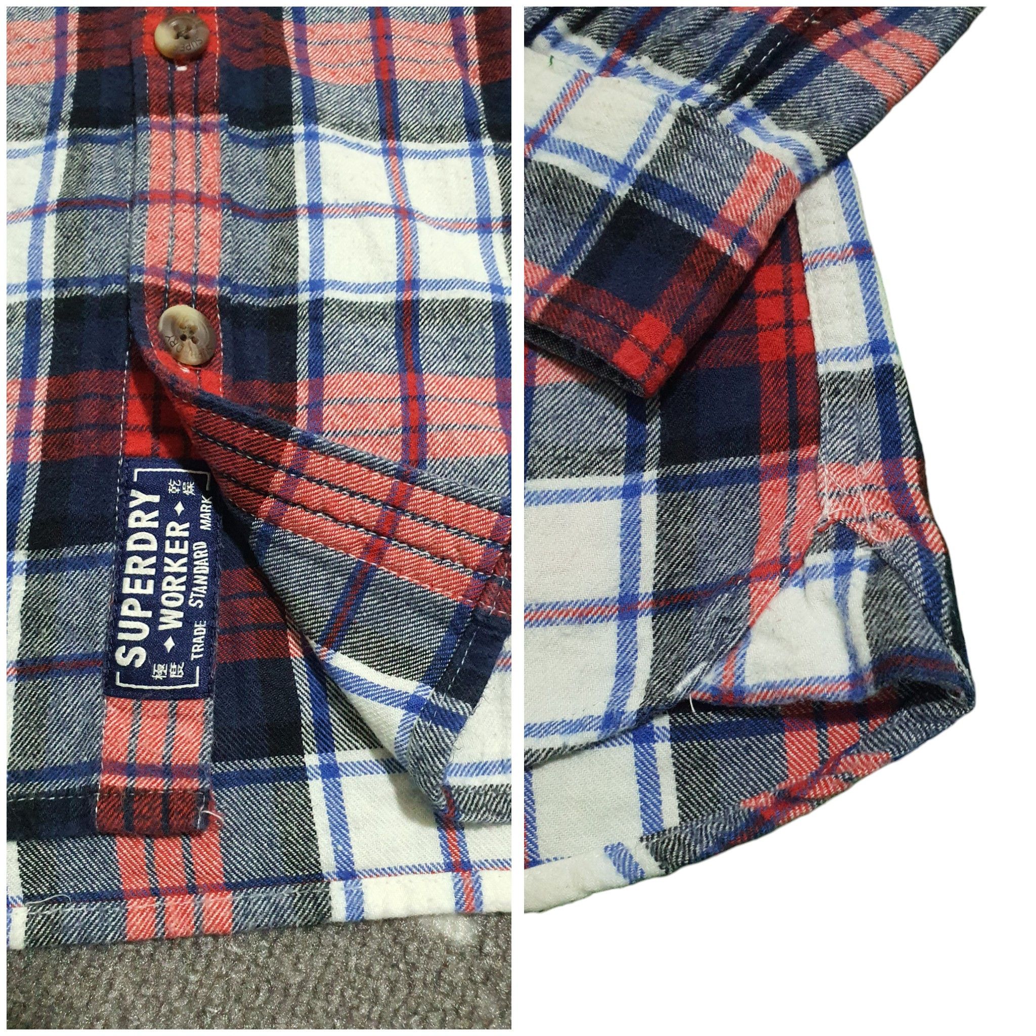 Japanese Brand × Superdry SUPERDRY 19.5/29 CHECKED RED WORK SHIRT Size US M / EU 48-50 / 2 - 6 Thumbnail