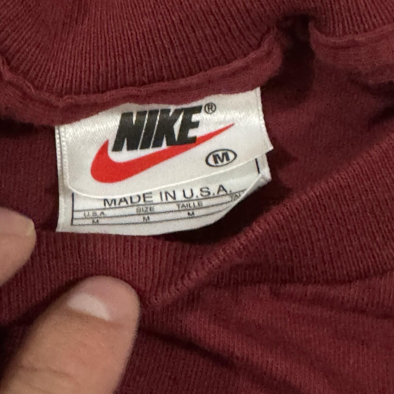 Nike Vintage Y2k Nike Washington Marathon Sponsors Shirt Maroon Size US M / EU 48-50 / 2 - 3 Thumbnail