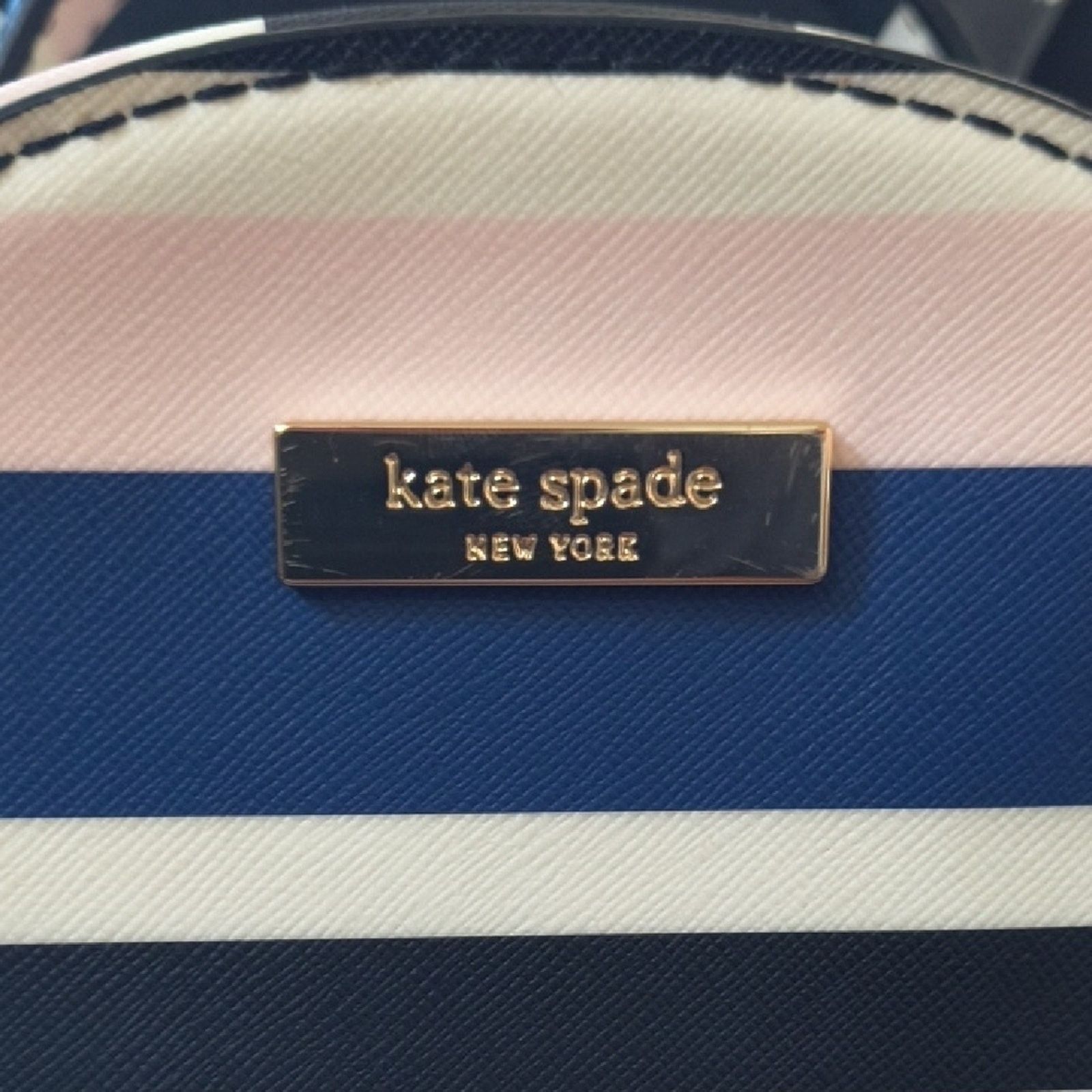 Kate Spade Kate Spade Navy and Pink Striped Backpack Size ONE SIZE - 6 Thumbnail