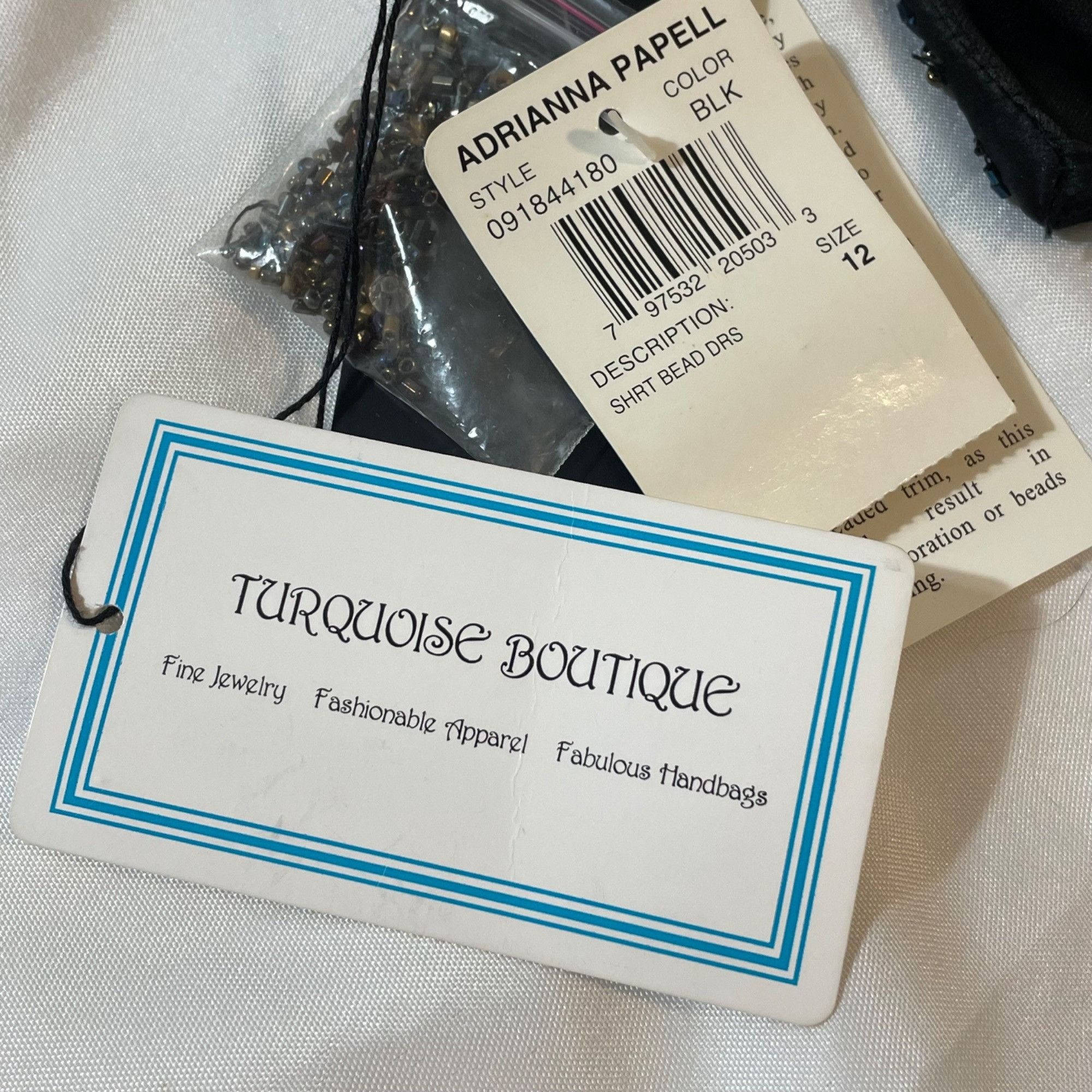 Adrianna Papell Adrianna Papell Black Beaded Halter Dress Size 12 Tags attac Size XL / US 12-14 / IT 48-50 - 5 Thumbnail