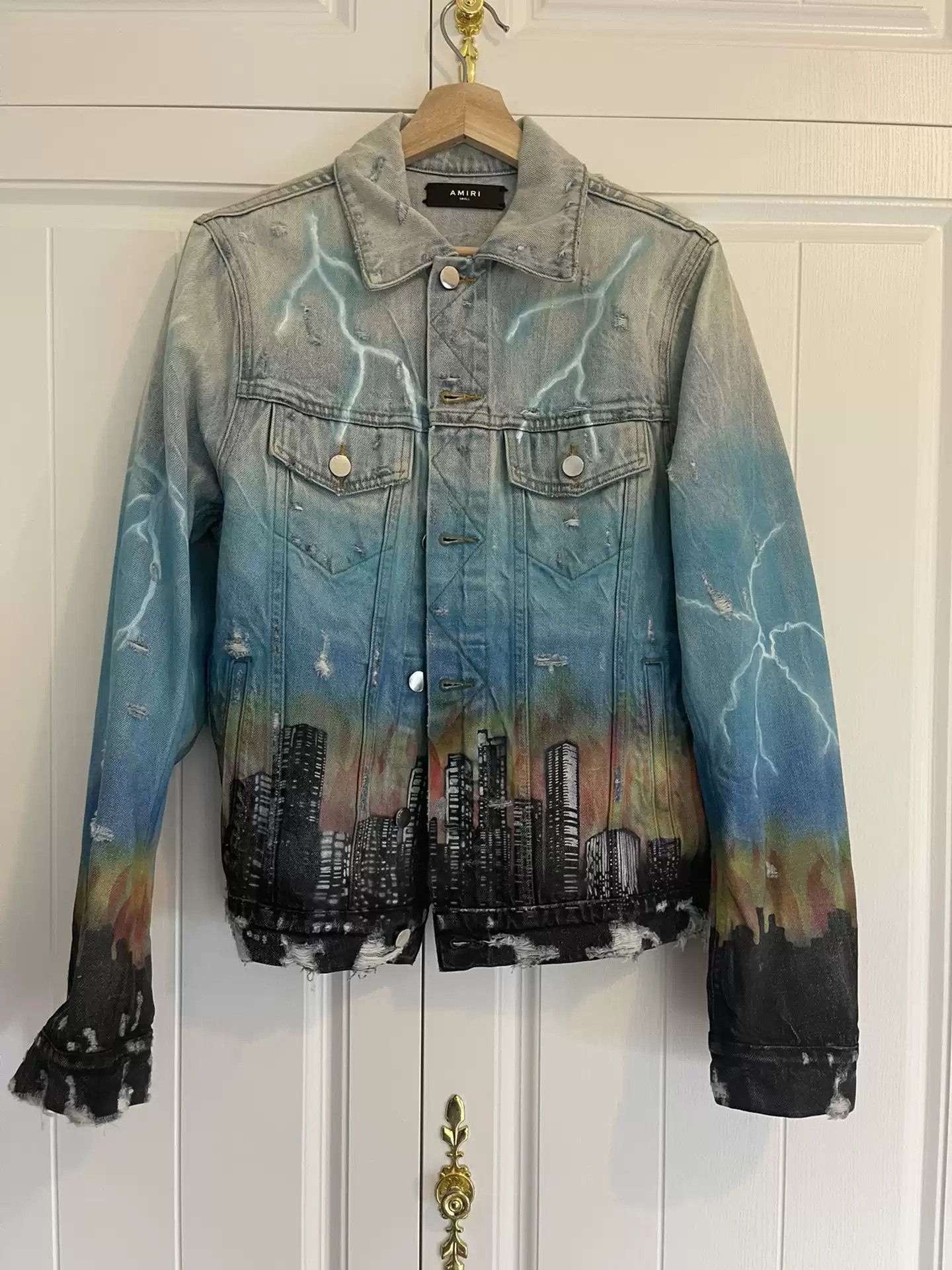 Amiri AMIRI Spit-Fire-Dragon Trucker JKT-2506 Size US S / EU 44-46 / 1 - 1 Thumbnail