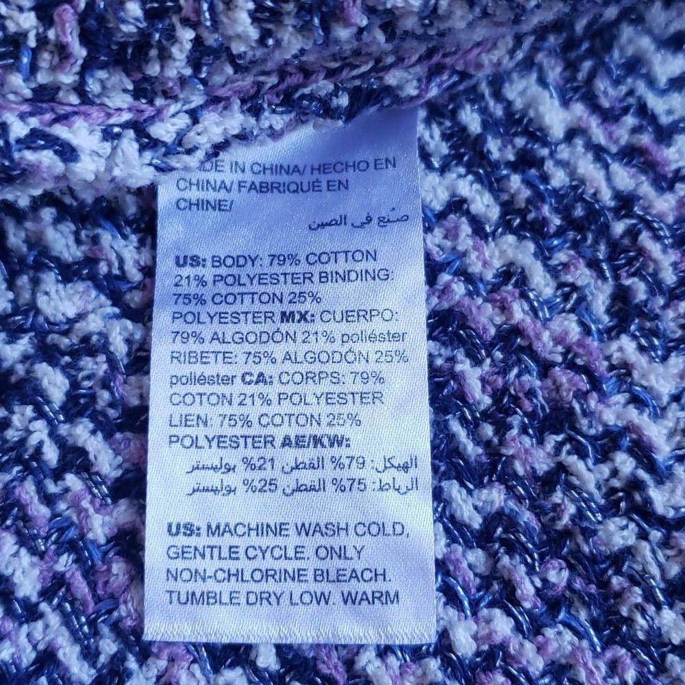 Chicos CT767 Chico's Ladies Tweed Like Blue, Pink Ladies Blazer Size M / US 6-8 / IT 42-44 - 8 Thumbnail