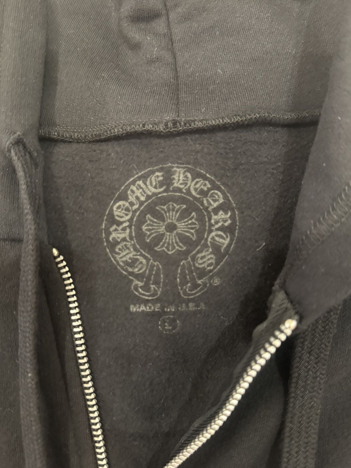 Chrome Hearts Chrome Hearts Black Zip Up Hoodie With Army Green Logo Size US L / EU 52-54 / 3 - 2 Thumbnail