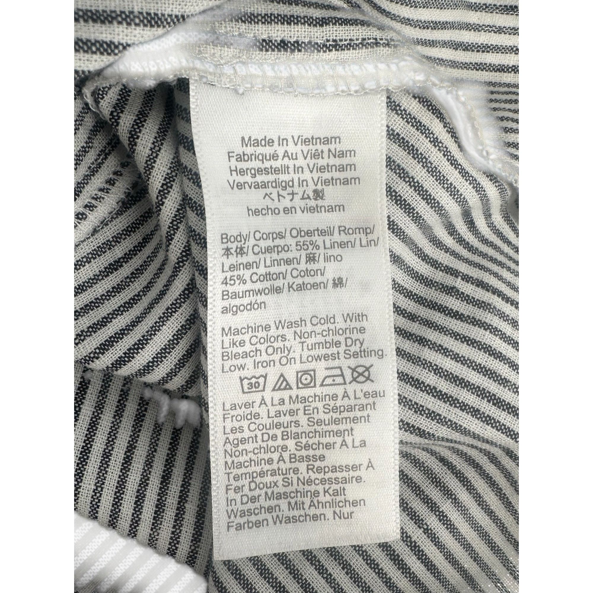J.Crew J.Crew Coastal Chic Striped Tank Top XXS Linen Cotton Button Size XXS / US 00 / IT 34 - 3 Thumbnail