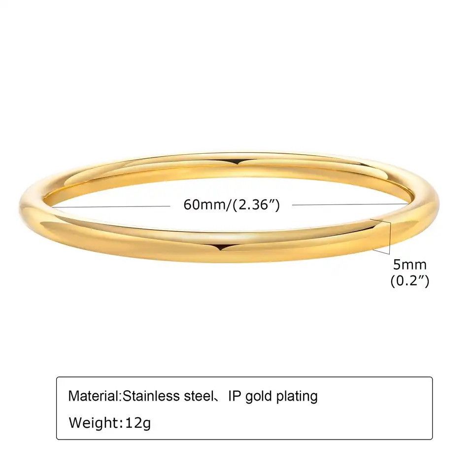 Other 5mm Bold Gold Color Metal Cuff Bracelet Size ONE SIZE - 2 Thumbnail