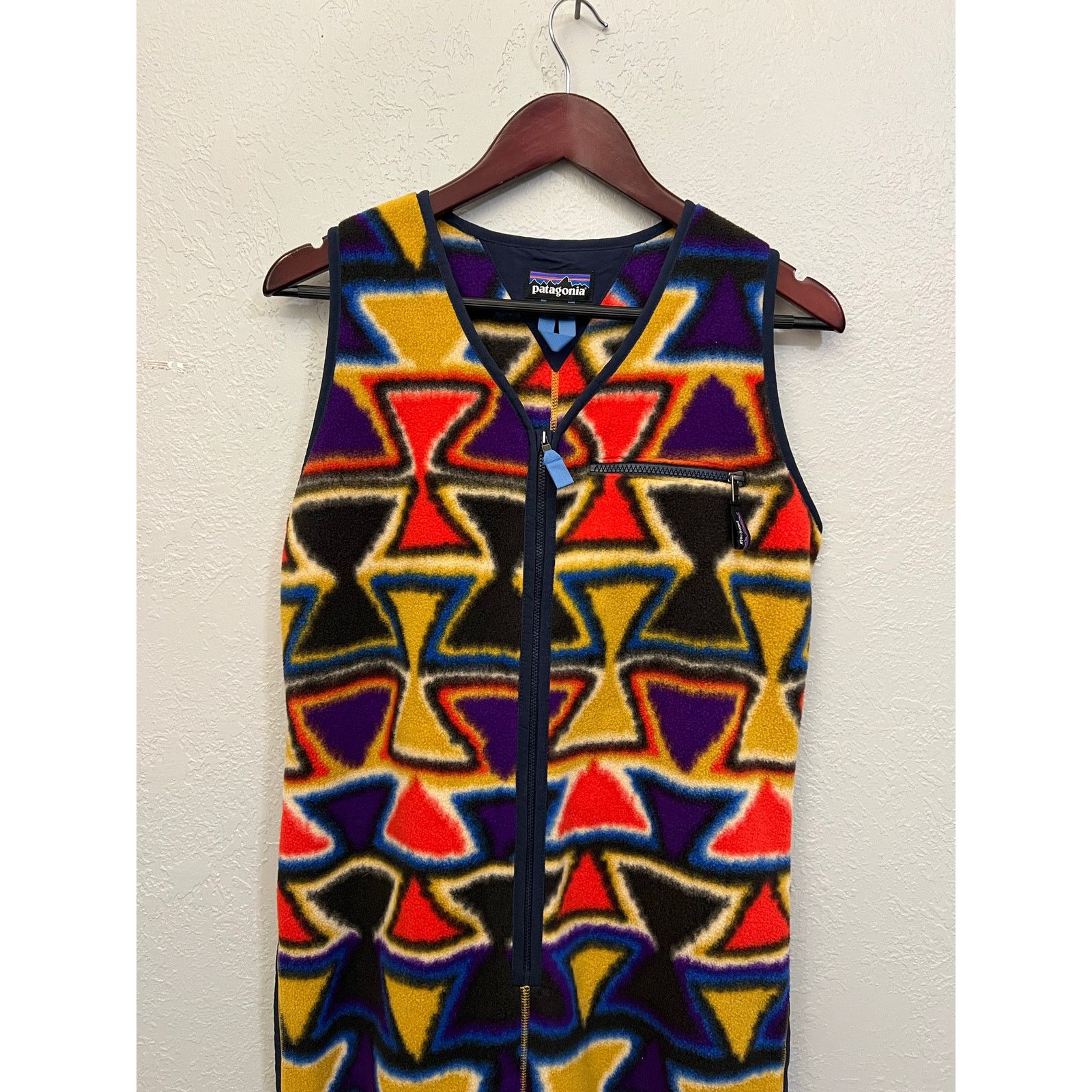 Patagonia Patagonia Synchilla Patched Jumpsuit Medium Aztec Print Size 28" / US 6 / IT 42 - 8 Thumbnail