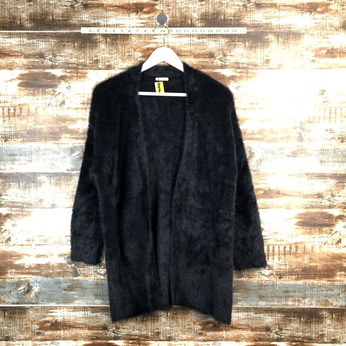 GU GU japan Black Mohair long Cardigan Knitwear #A2196 Size S / US 4 / IT 40 - 1 Thumbnail