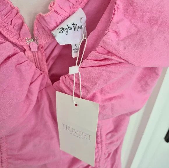Vacation Sky to Moon Rose Hill Cinched Ruffle Dress Spring Summer Size S / US 4 / IT 40 - 10 Thumbnail