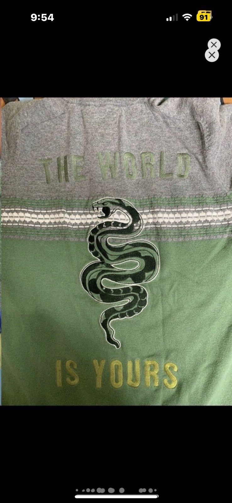 Vintage ***FINAL DROP***RARE FIRETRAP “WORLD IS YOURS” ZIP KNIT M Size US M / EU 48-50 / 2 - 10 Thumbnail