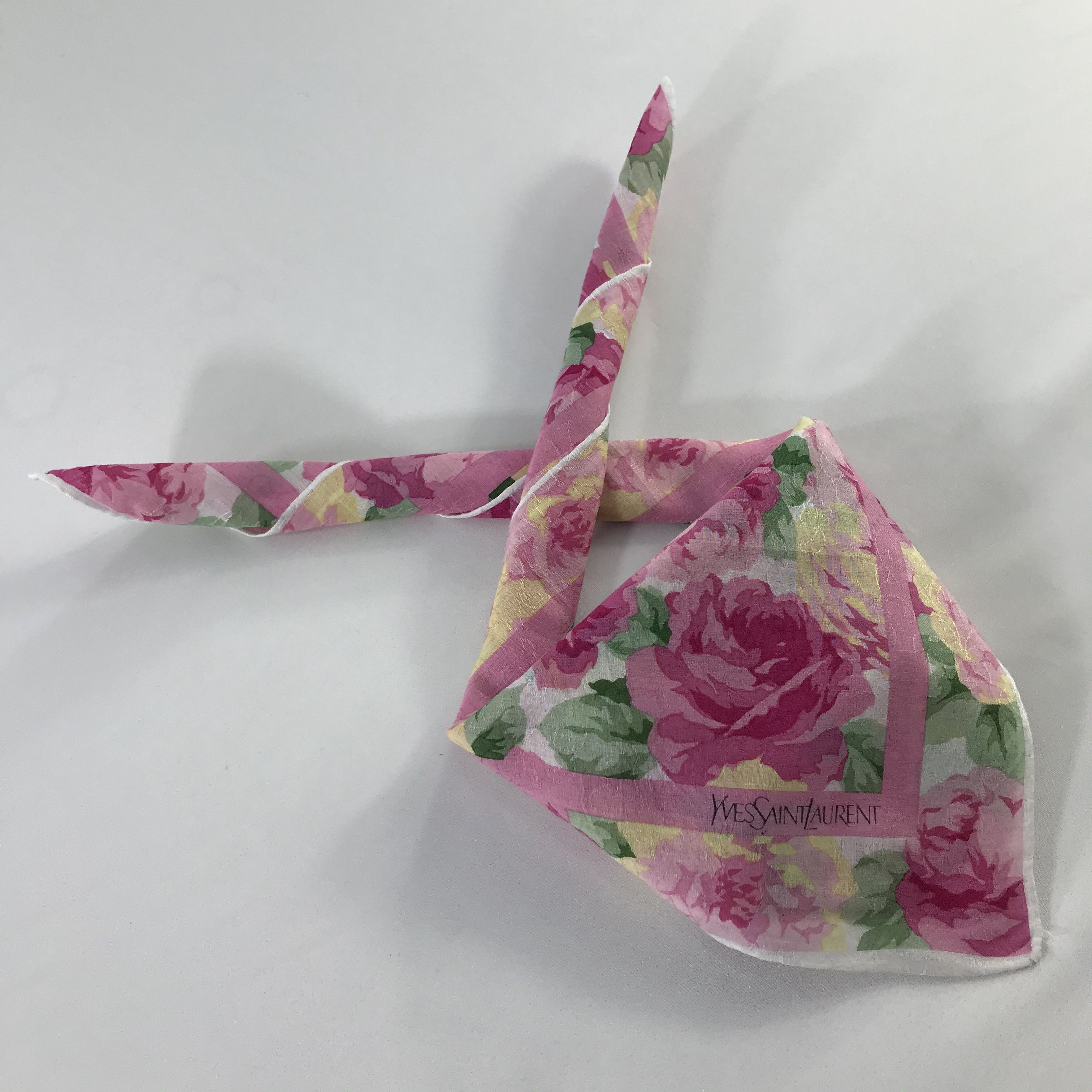 Vintage × Yves Saint Laurent Yves Saint Laurent Bandana / Handkerchief /Neckerchief -S480 Size ONE SIZE - 5 Thumbnail