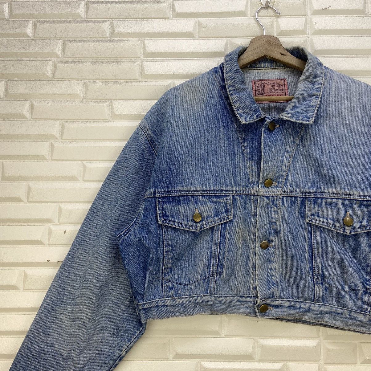 Japanese Brand × Vintage Vintage Japanese Brand Creem Trucker Denim Cropped Jacket Size US M / EU 48-50 / 2 - 5 Thumbnail