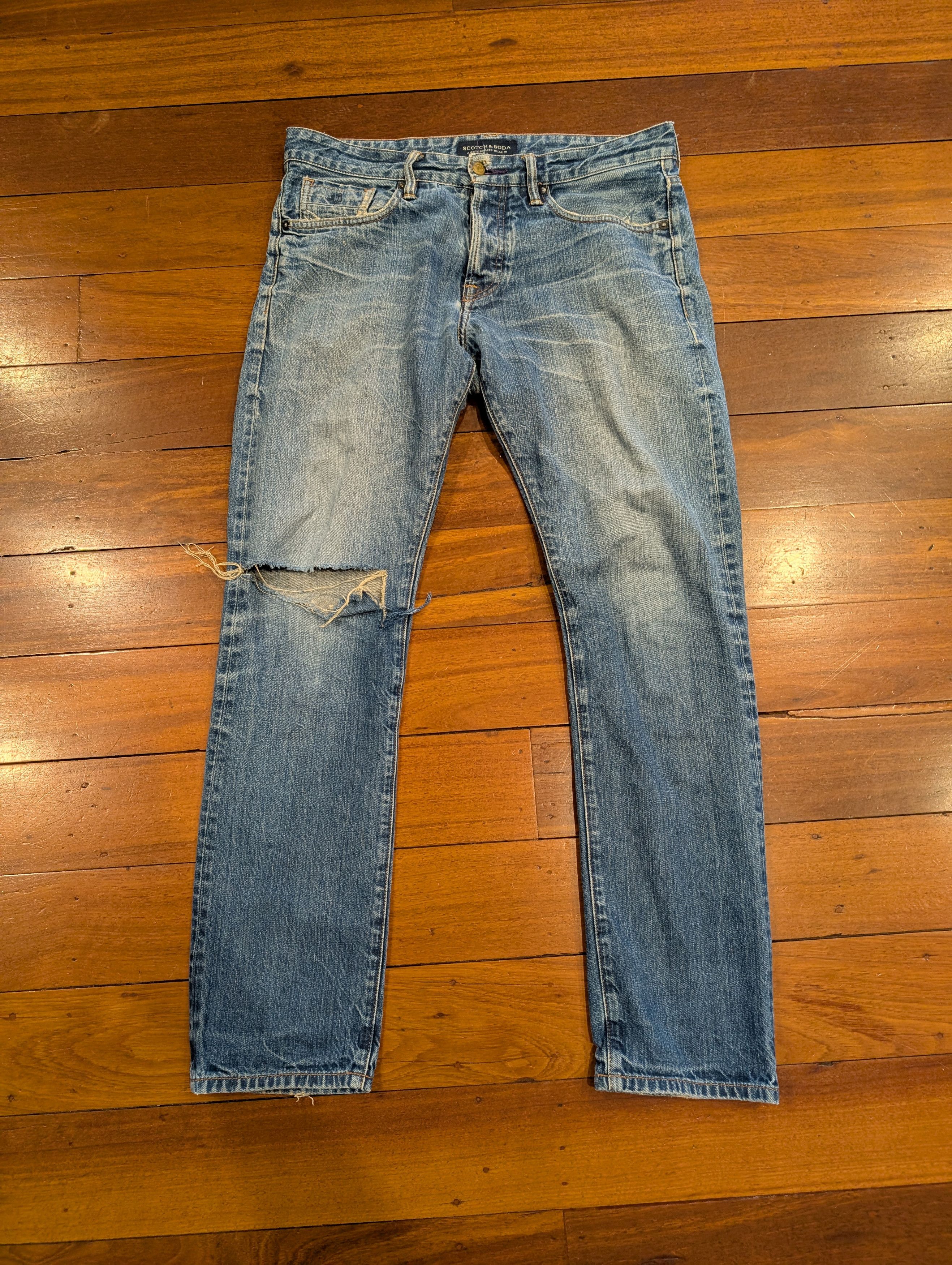 Scotch & Soda Scotch and Soda Denim Jeans Distressed Size US 32 / EU 48 - 1 Thumbnail