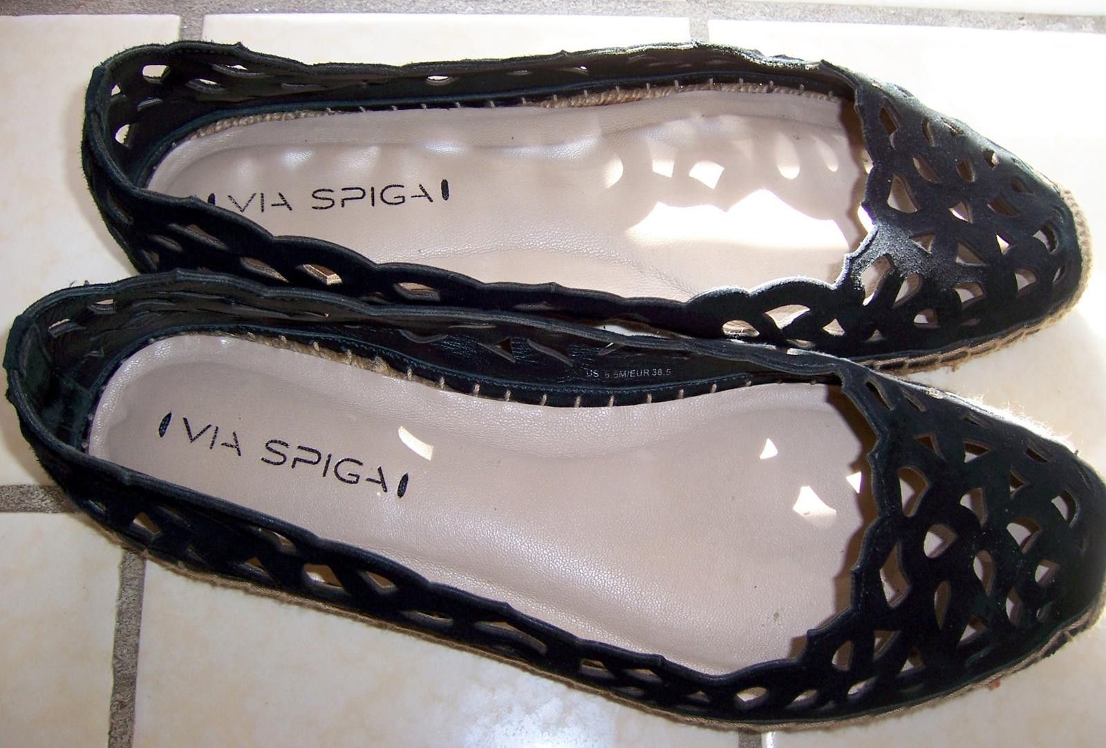 Other Via Spiga Bellerose Women's Espadrille Flats - Black - 8.5 Size US 8.5 / IT 38.5 - 3 Thumbnail