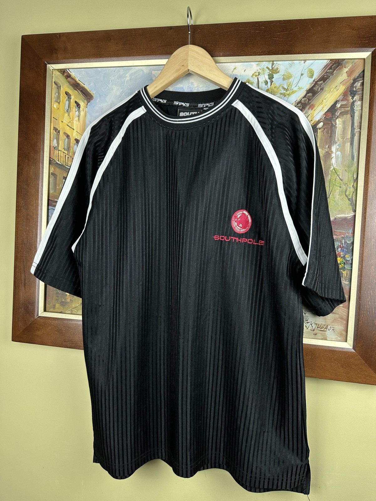 Other Vintage 2000s y2k Southpole jersey shiny tee T-shirt Size US XL / EU 56 / 4 - 5 Thumbnail