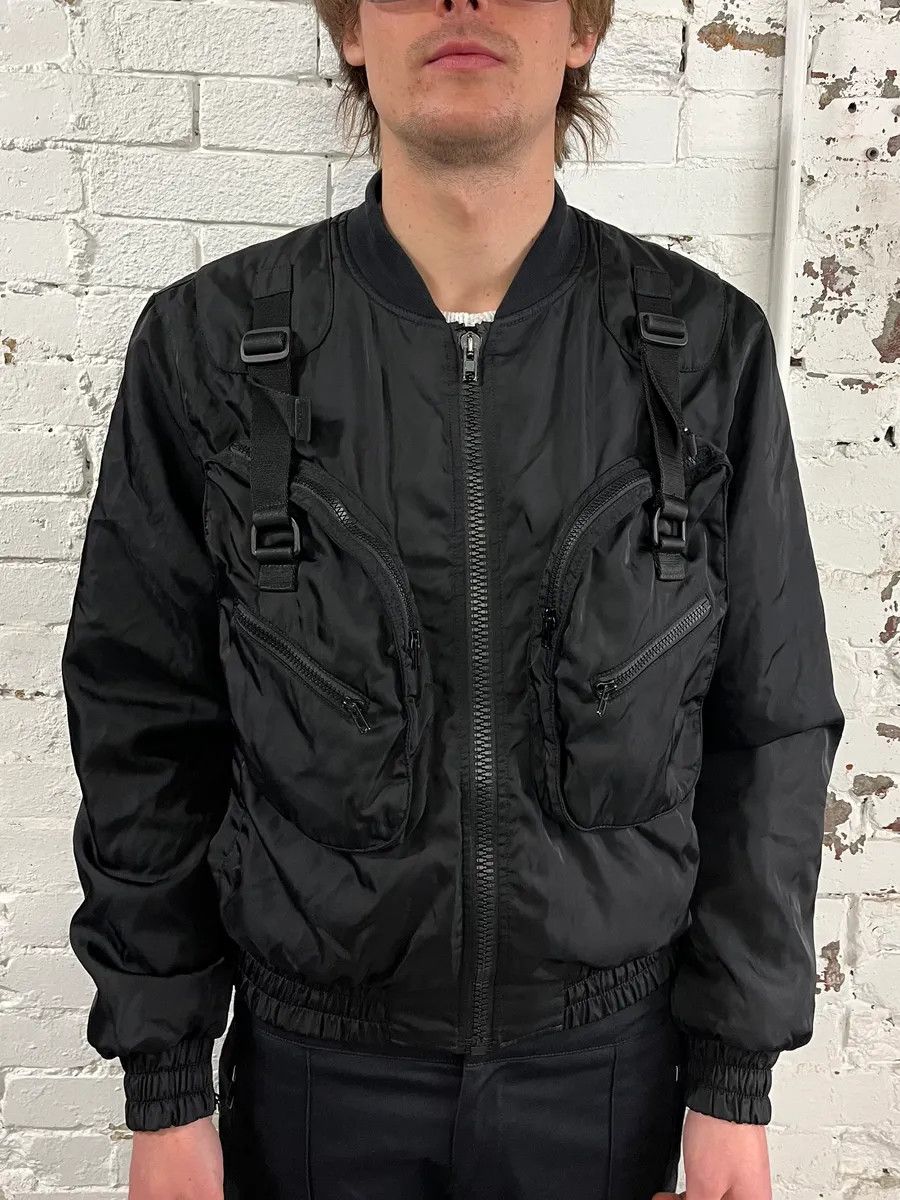 Moschino FW2020 Moschino Technical Multi-Pocket Black Bomber Jacket Size US M / EU 48-50 / 2 - 2 Thumbnail