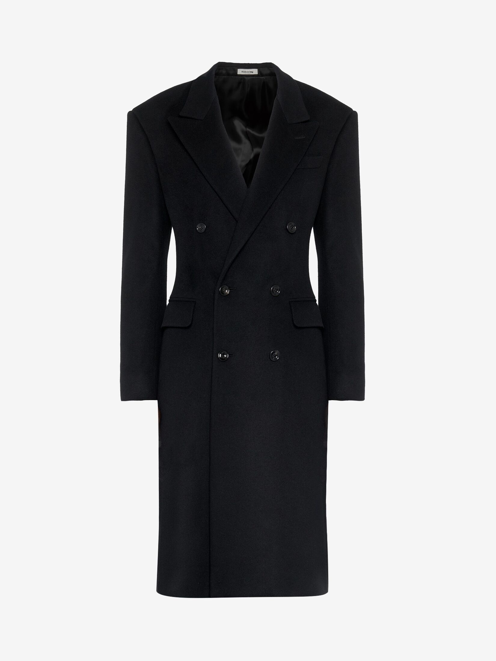 Alexander McQueen o1w1db10725 Wide Shoulder Fitted Coat in Black Size US M / EU 48-50 / 2 - 1 Thumbnail