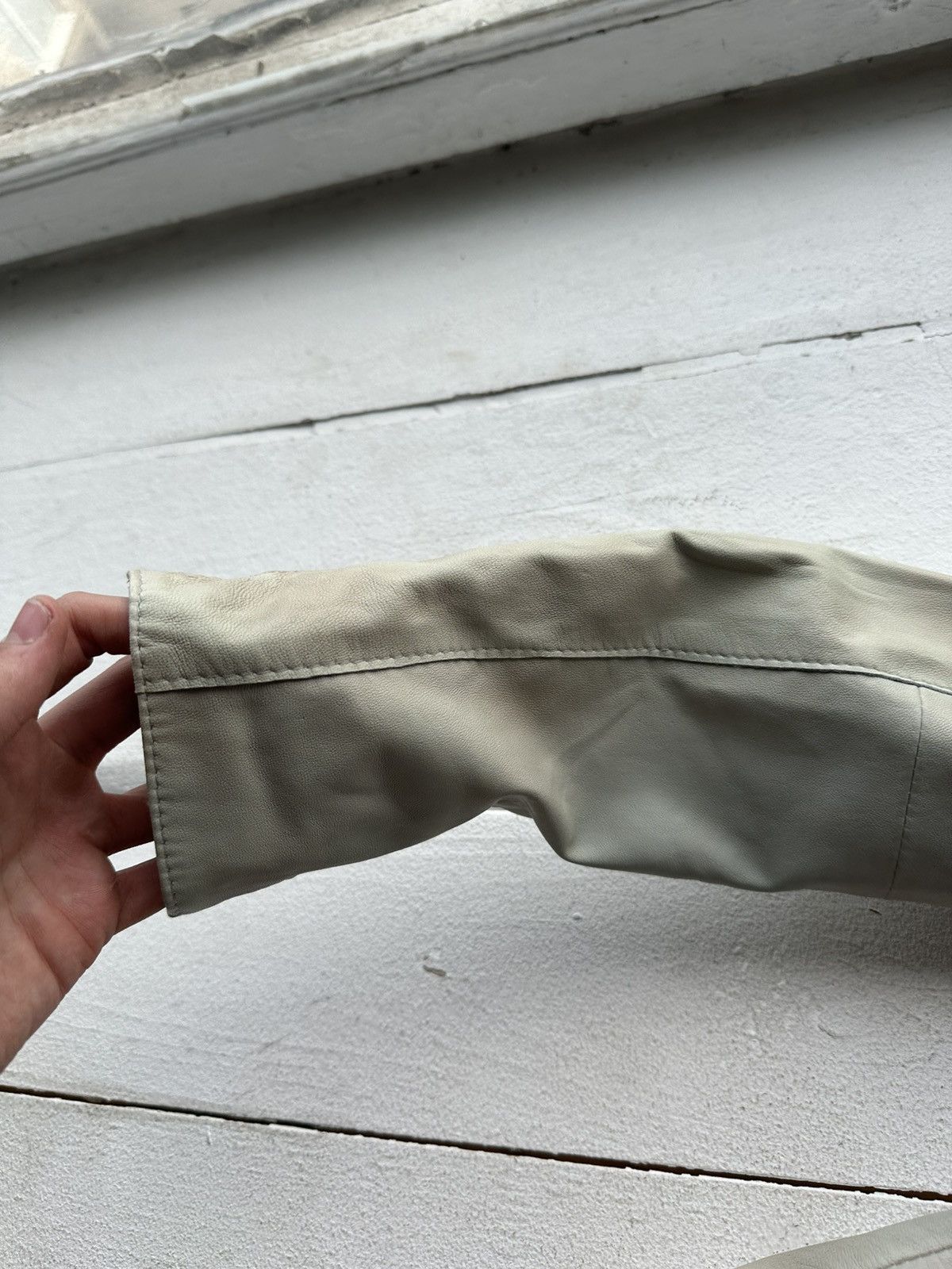 Other 🚨Y2K RICK OWENS TYPE DIRTY SLIM FIT ZIP LEATHER JACKET Size XS / US 0-2 / IT 36-38 - 13 Thumbnail