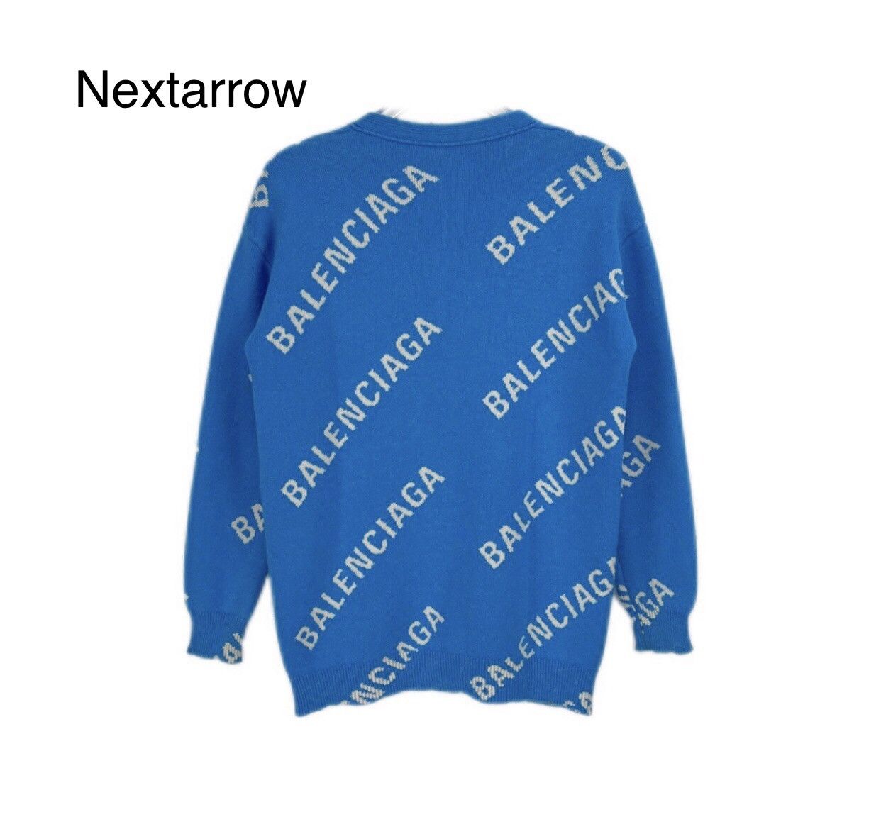 Balenciaga Balenciaga sky blue full classic logo knitted cardigan shirt Size US XS / EU 42 / 0 - 2 Thumbnail