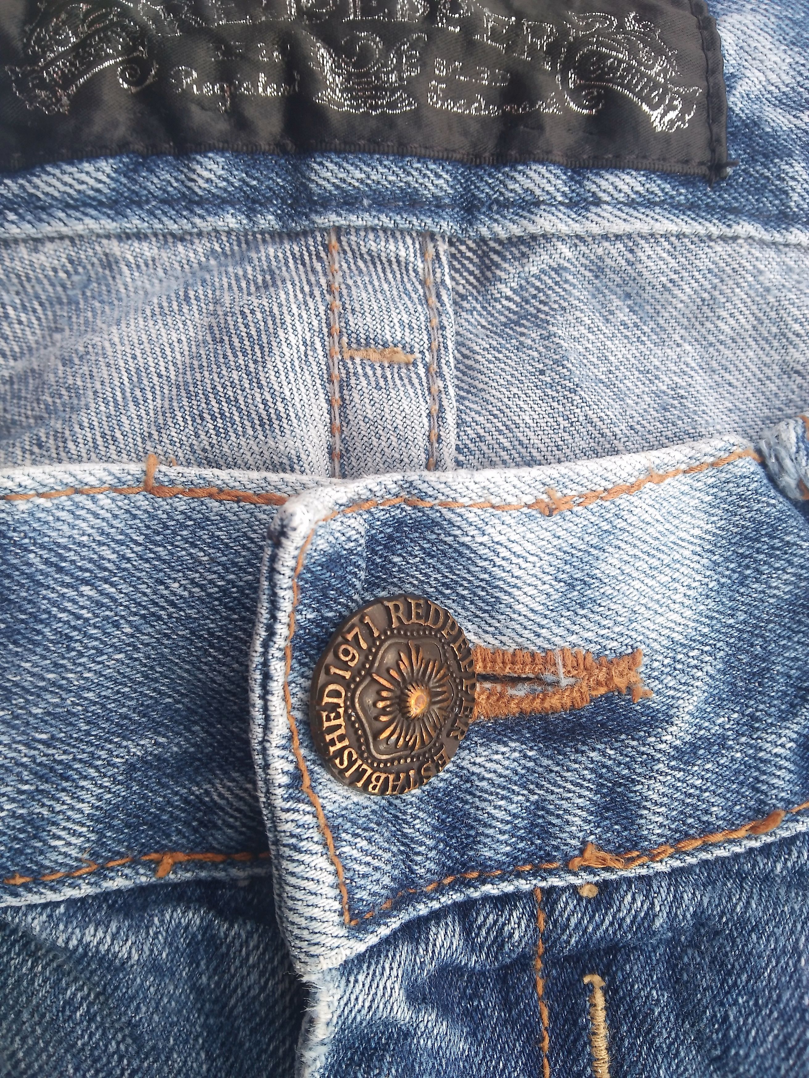 Japanese Brand Vintage Red Pepper Men Straight Leg Distressed Jeans 32x30 Size US 32 / EU 48 - 8 Thumbnail