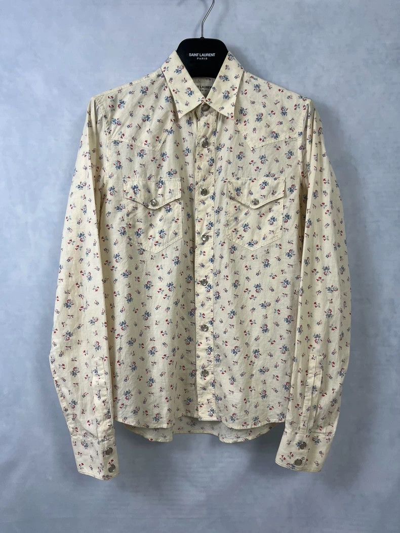 Yves Saint Laurent Saint Laurent size 36 15ss floral shirt 2503-Nextarrow Size US M / EU 48-50 / 2 - 1 Thumbnail