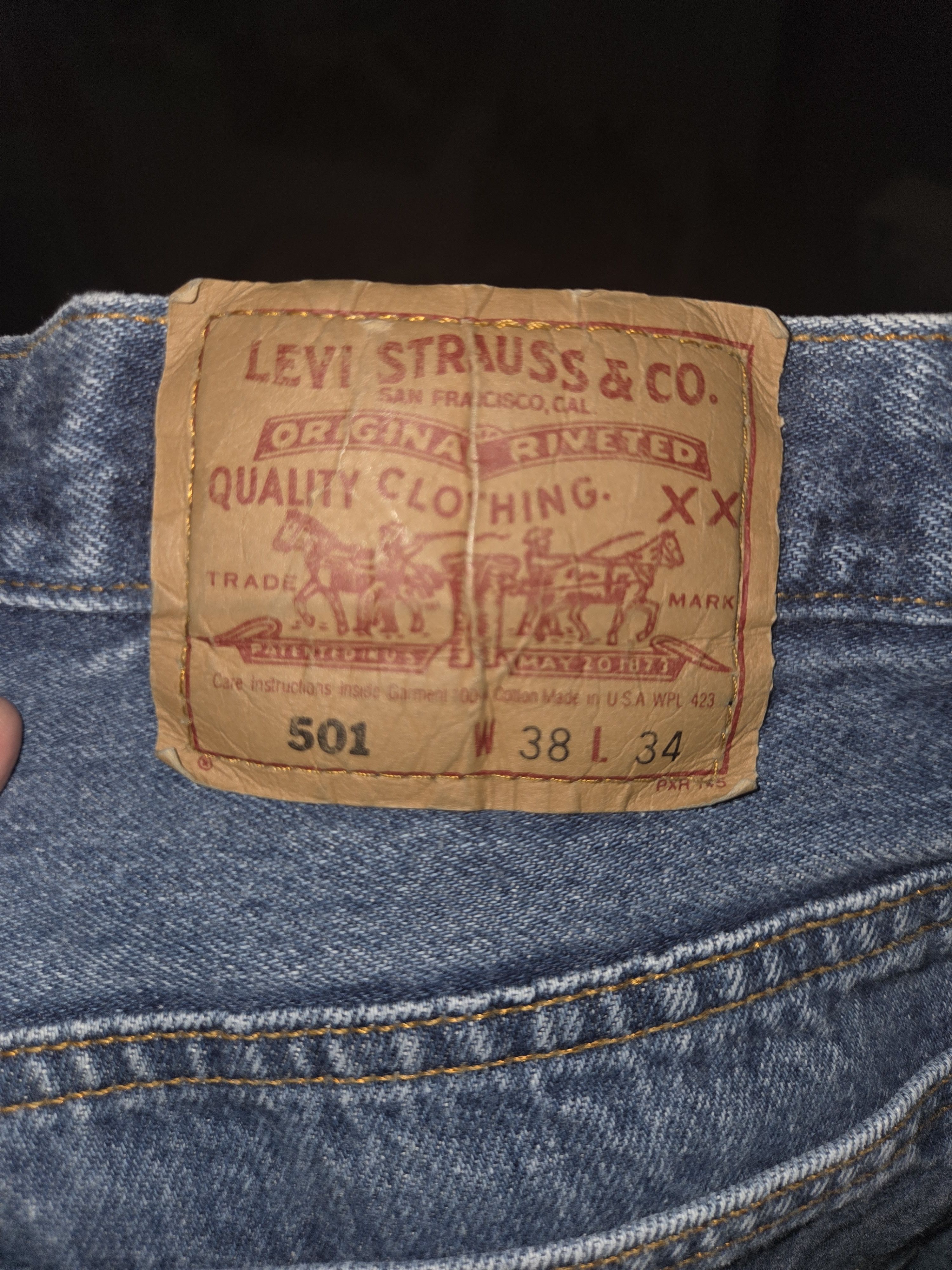 Levi's Vintage 90s Levi's 501 Men's Jeans Made In USA 34x30 Size US 38 / EU 54 - 2 Thumbnail