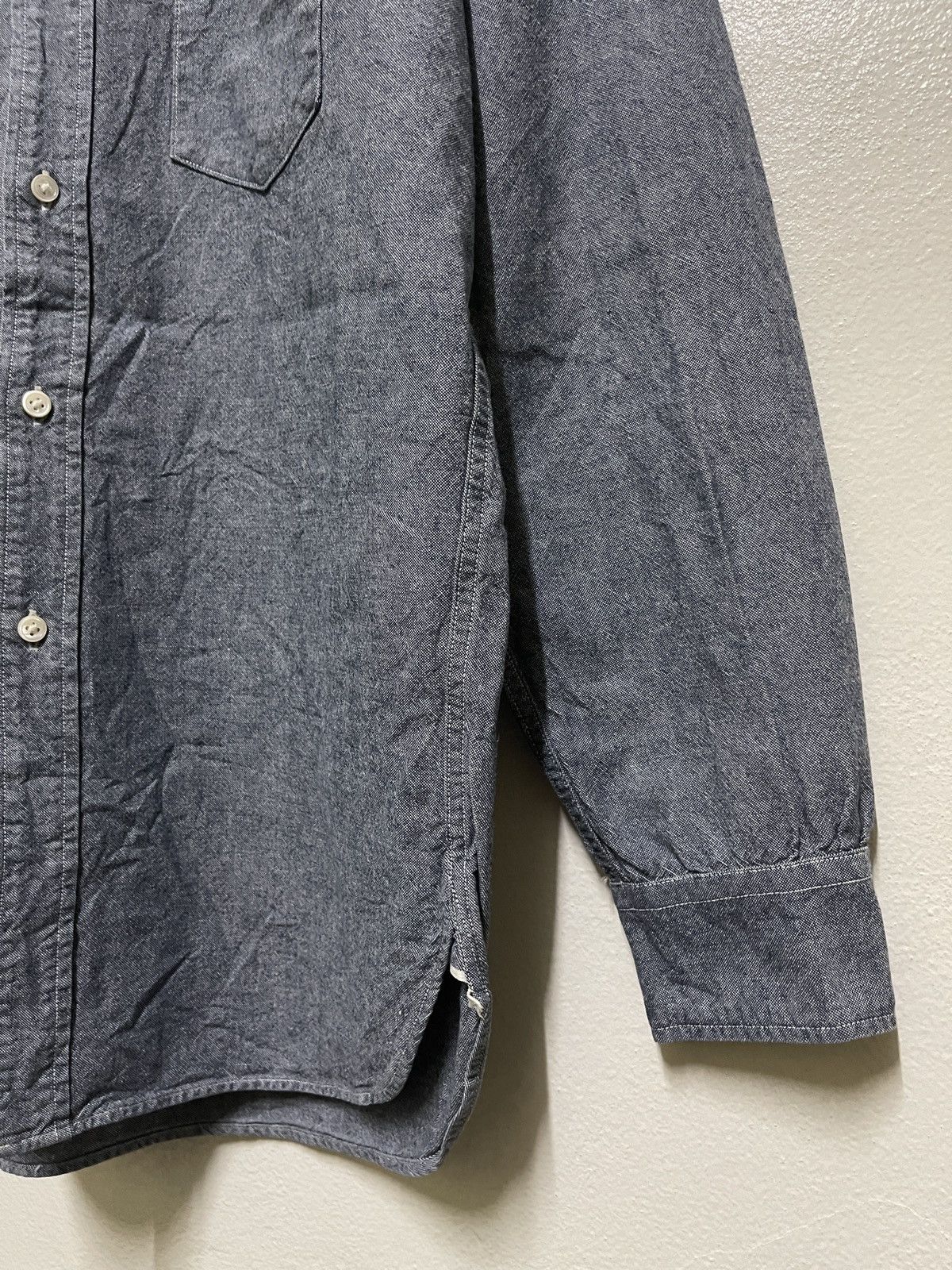 Japanese Brand Warehouse Casual Button Down Chambray Shirt 40 Size US M / EU 48-50 / 2 - 6 Thumbnail