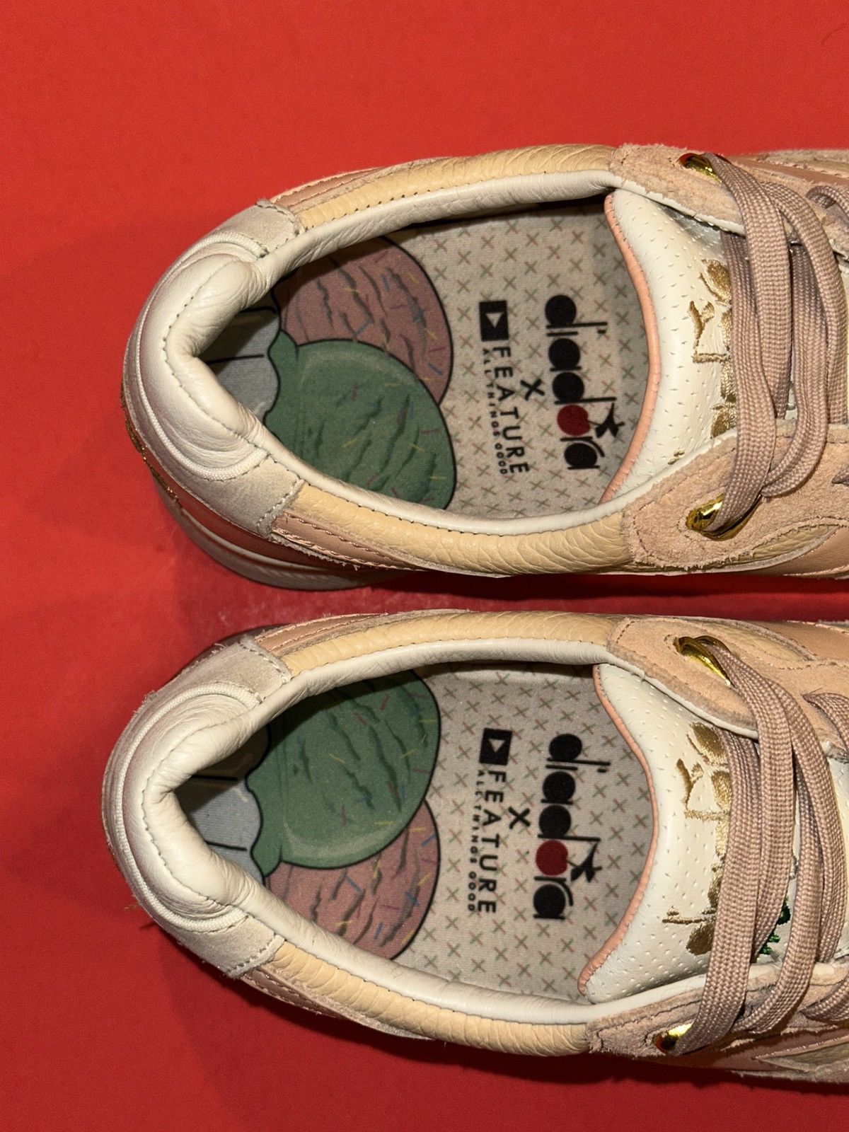 Diadora Diadora x Feature N 9000 Ice Cream Sneakers Italy Made Peach Size US 9 / EU 42 - 6 Thumbnail
