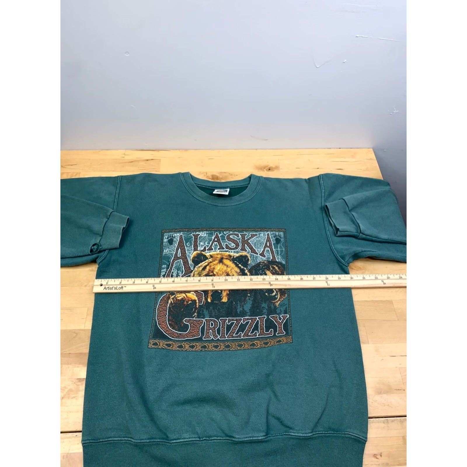 Vintage VINTAGE Alaska Grizzley Sweathirt Pullover Mens S Green Casual Outdoor 1990s Cotton Deluxe Fleece Size US S / EU 44-46 / 1 - 7 Thumbnail