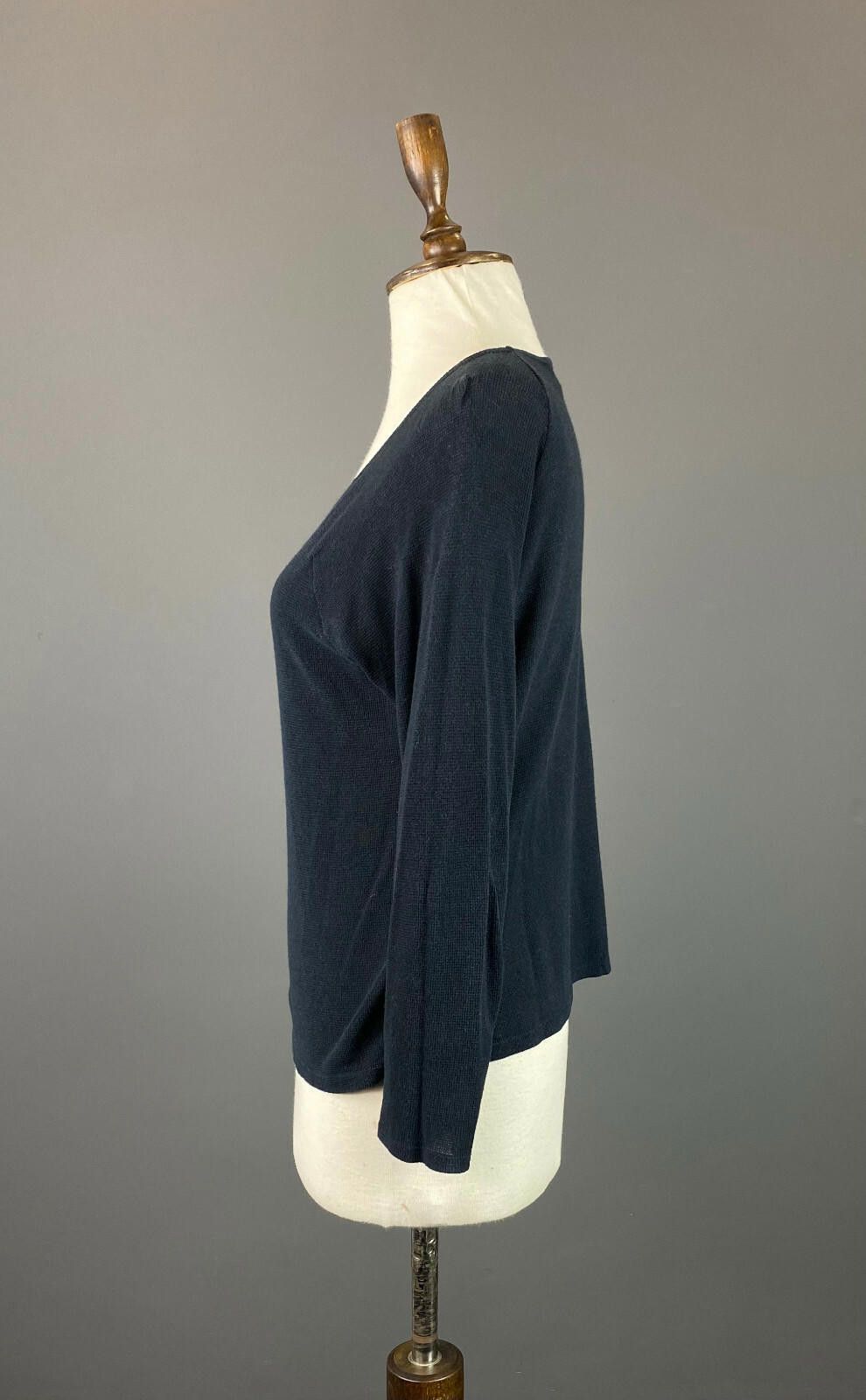 Wilkes Bashford Ladies BA&SH Navy Blue Long Sleeve Sweater Size 1 Size M / US 6-8 / IT 42-44 - 4 Thumbnail