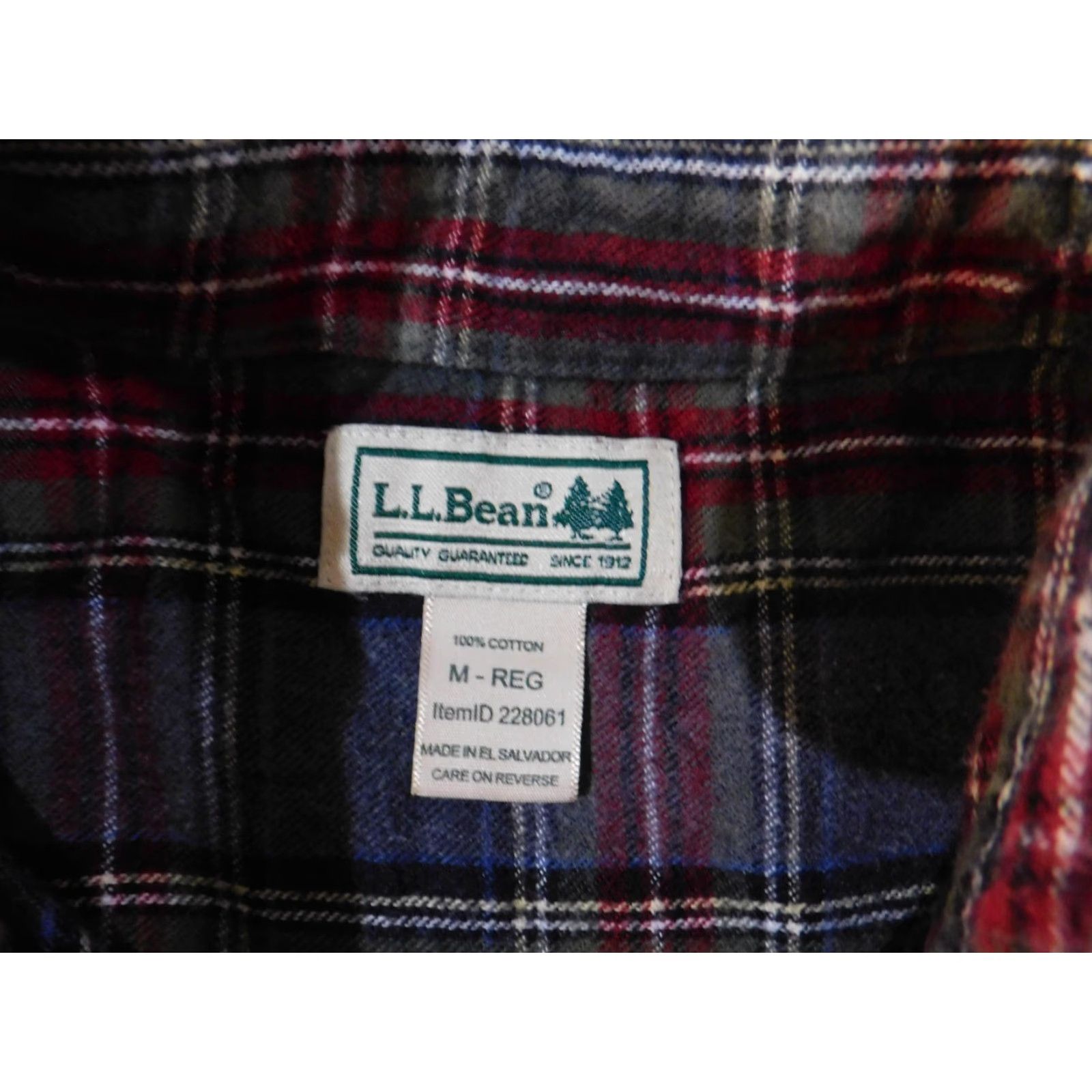 Vintage LL Bean Flannel Shirt Mens M Gray Plaid Button-Up Outdoors Regular Cotton Long Sleeve Vintage No N/A Size US M / EU 48-50 / 2 - 6 Thumbnail