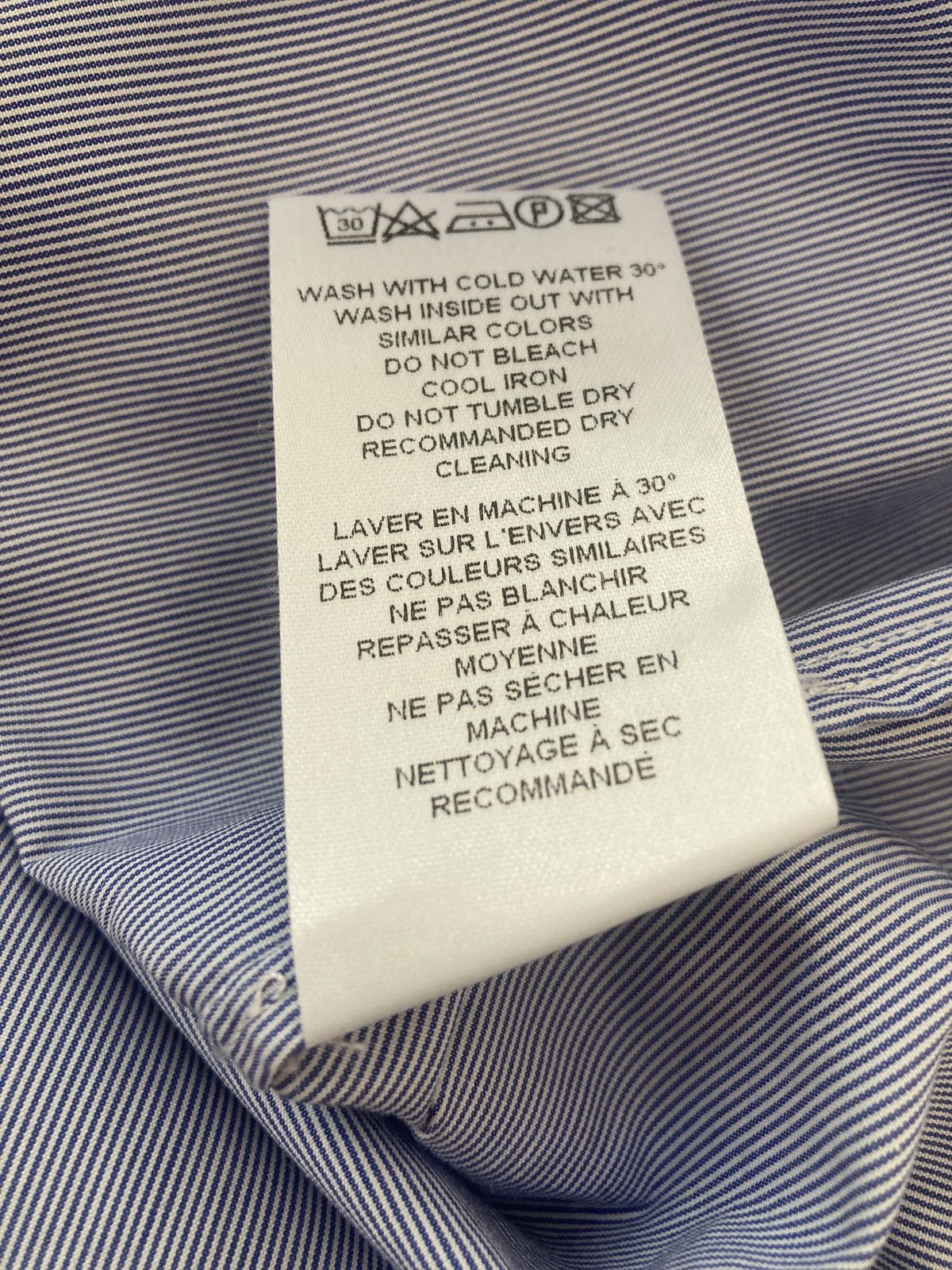 Officine Generale Simple pinstripe shirt Size US S / EU 44-46 / 1 - 6 Thumbnail