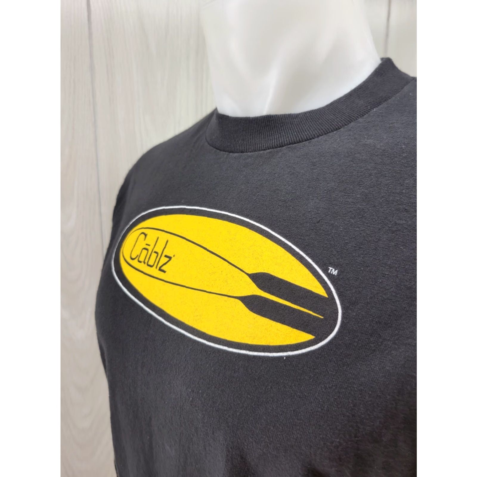 Vintage Cablz Eyewear Retainers Advertising Long-Sleeve T-Shirt Black Mens Medium Size US M / EU 48-50 / 2 - 3 Thumbnail