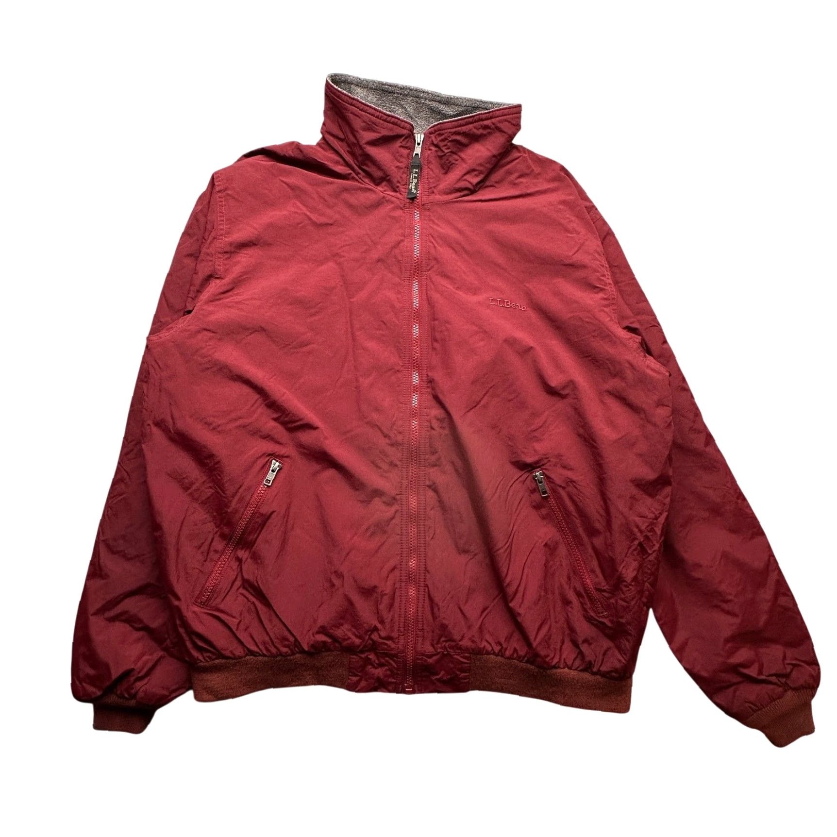 Vintage LL Bean 205107 Warm Up Fleece Lined Jacket Mens Large Red Pockets Thinsulate Insulation Jacket Mens Large Red Size US L / EU 52-54 / 3 - 6 Thumbnail