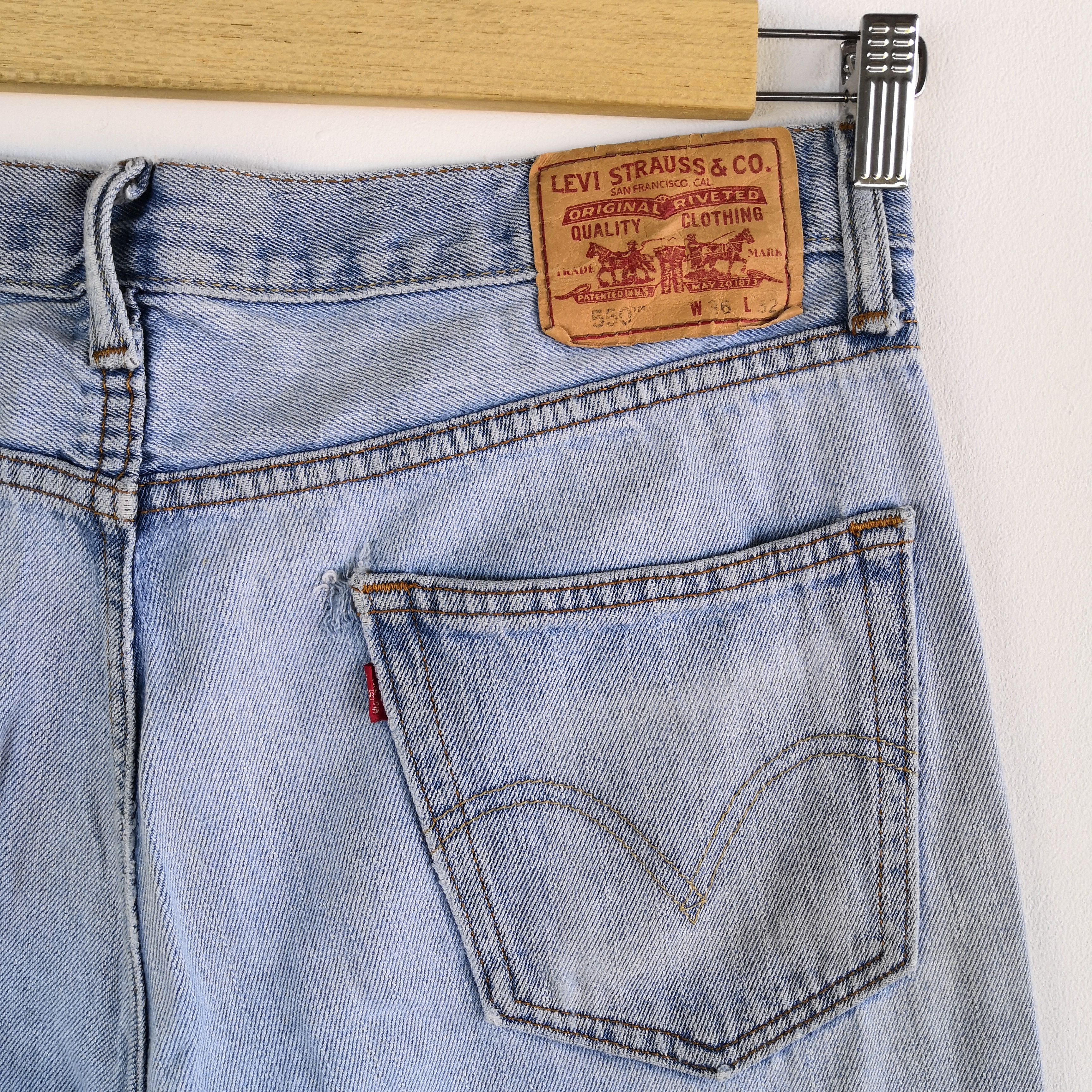 Levi's Vintage Levis 550 Sun Faded Denim Levi's Light Wash Jeans Size US 34 / EU 50 - 5 Thumbnail