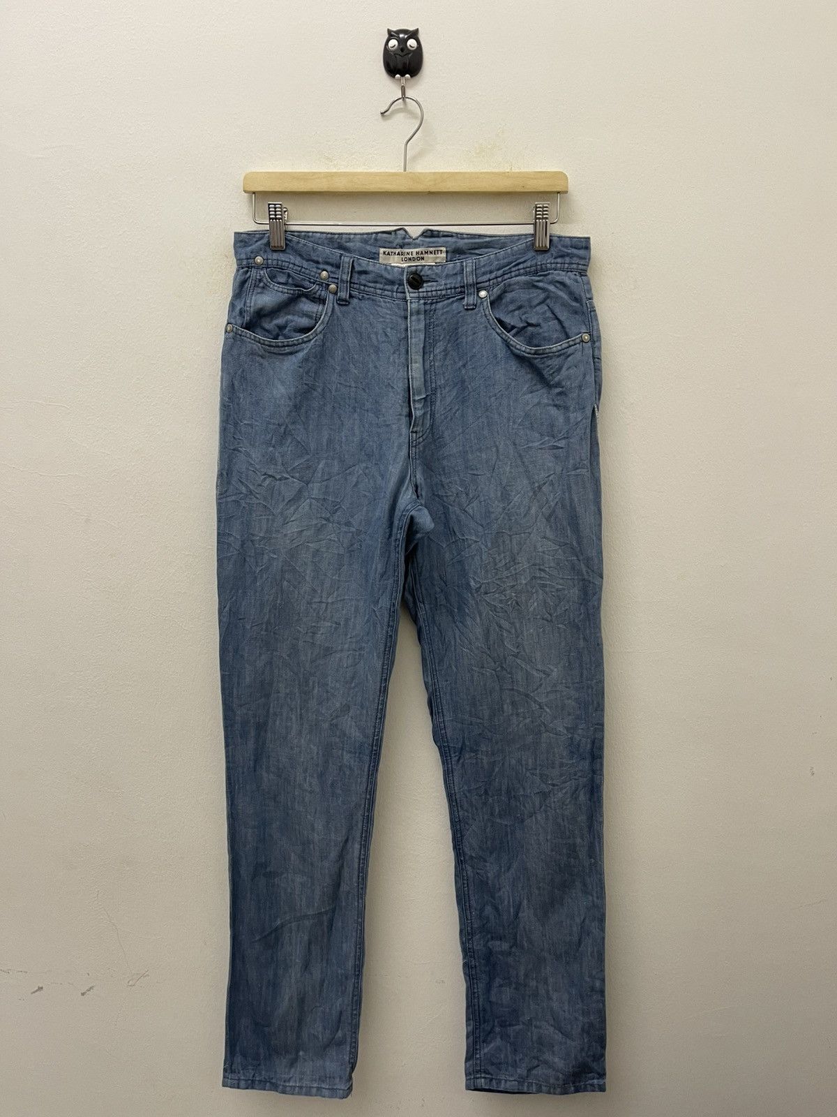 Katharine Hamnett London Rare Vintage KATHARINE HAMNETT LONDON Cotton Linen Pant Size US 30 / EU 46 - 7 Thumbnail