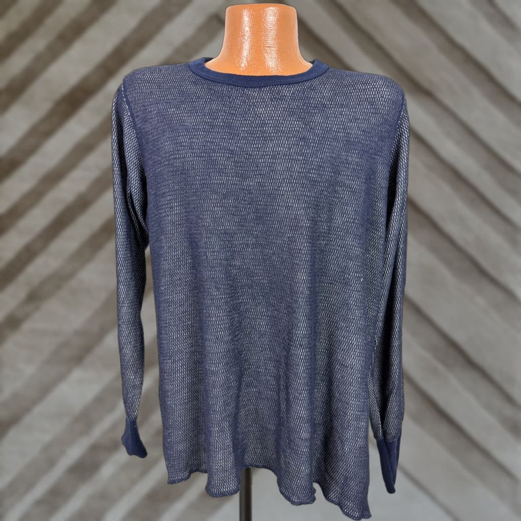 Layer 8 VINTAGE Polar Edge Waffle-Knit Thermal Shirt Men 2XL Navy Outdoors Lightweight Thermal Size US XXL / EU 58 / 5 - 1 Thumbnail