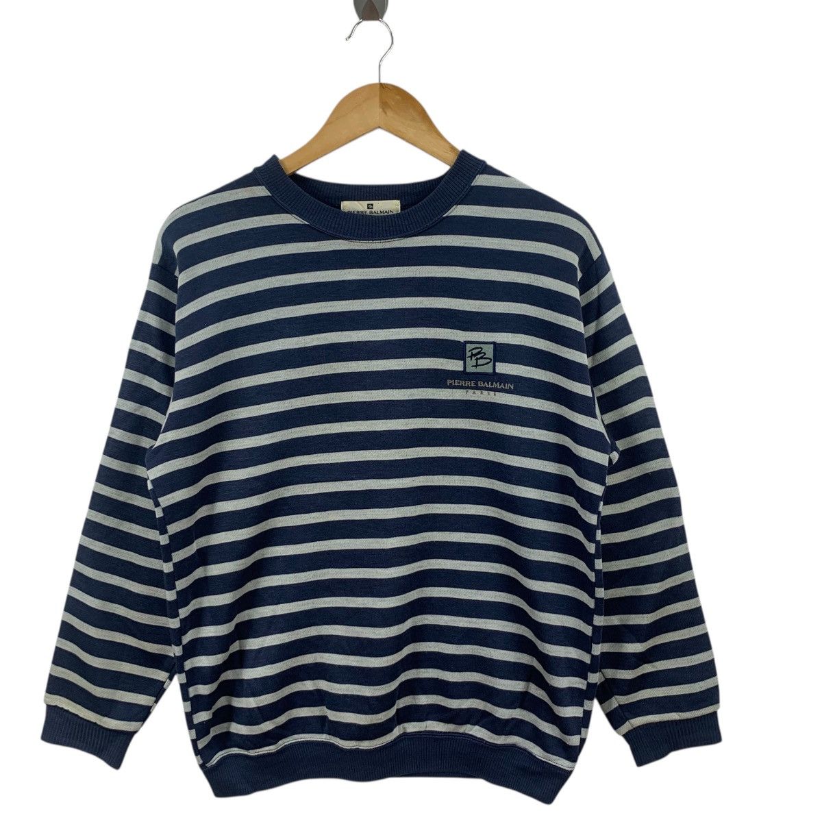 Pierre Balmain Vintage PIERRE BALMAIN PARIS PB Striped Embroidered Size M / US 6-8 / IT 42-44 - 4 Thumbnail