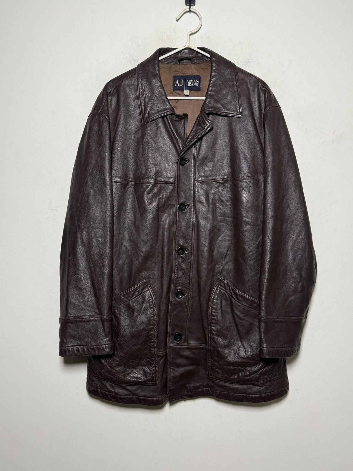 ARMANI JEANS archive レザージャケット Armani Jeans Leather Jacket (2000s) – VILIS VINTAGE
