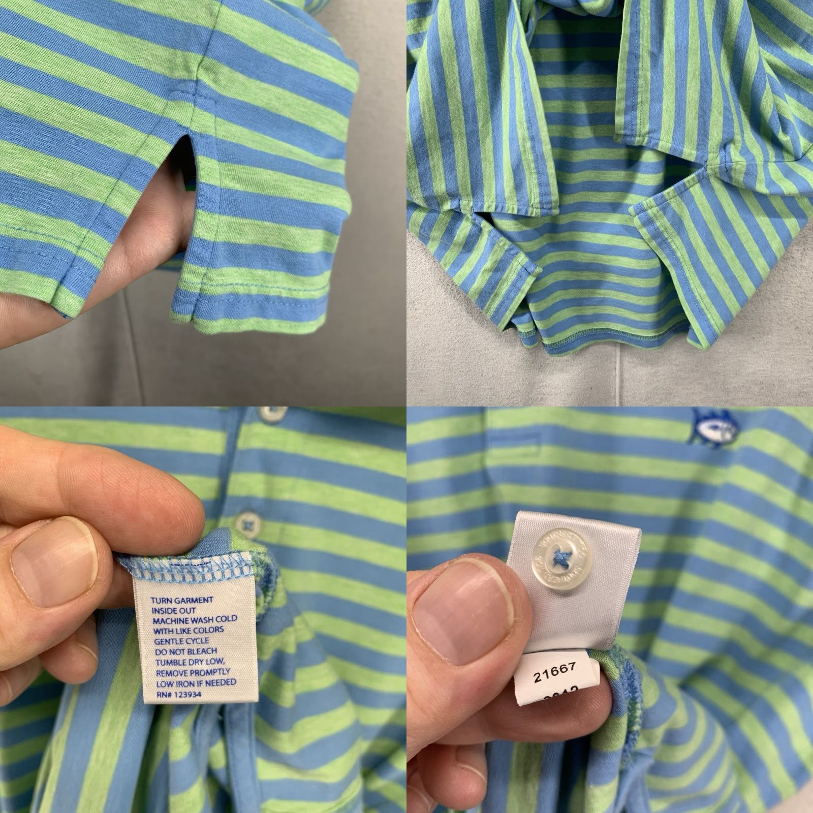 Southern Tide VINTAGE Southern Tide Polo Shirt Mens Large Sea Foam Aqua Skipjack Preppy Casual Short Sleeve Size US L / EU 52-54 / 3 - 8 Thumbnail